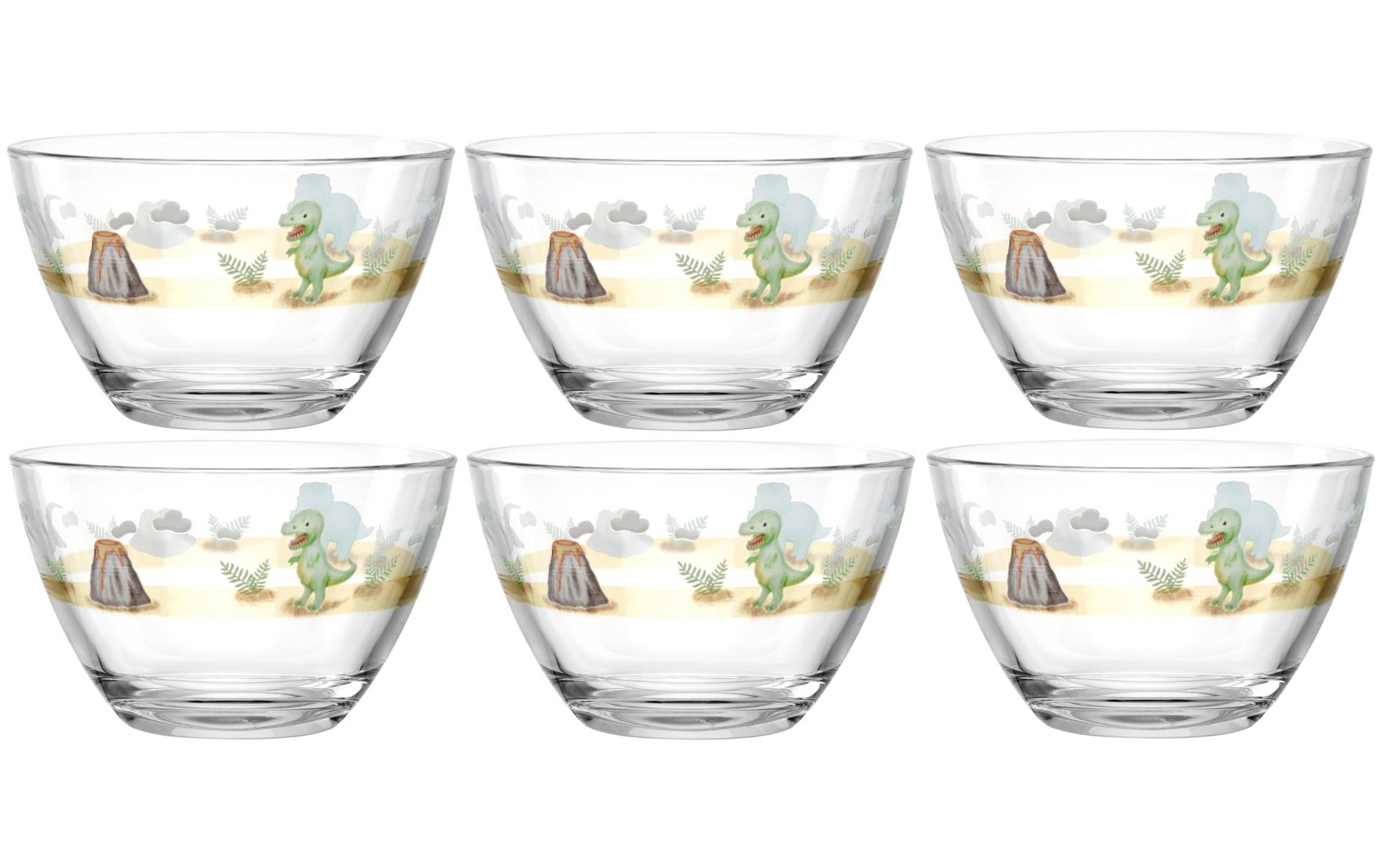 LEONARDO Dessertschale »Avventura 400 ml, 6 Stück, Dinosaurier«, 6 tlg., aus Glas von Leonardo