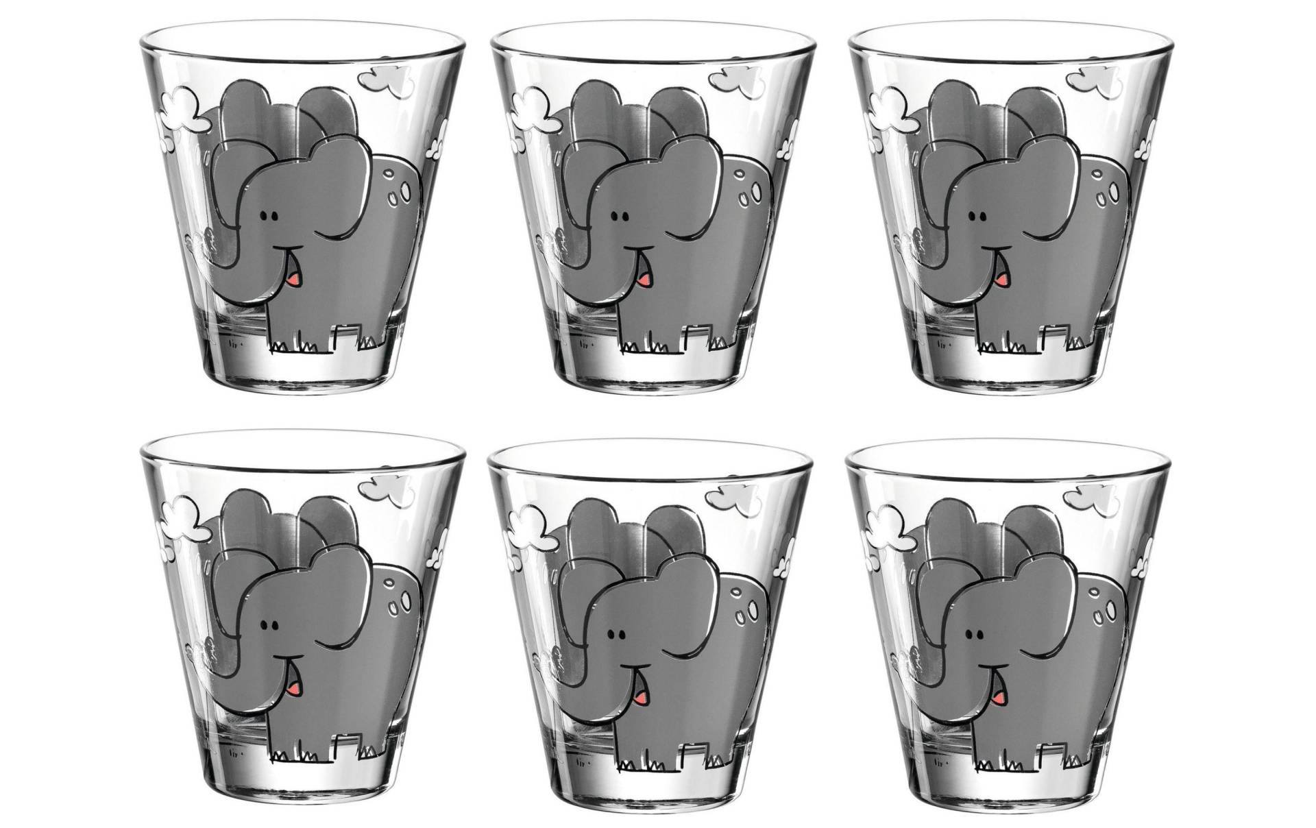 LEONARDO Glas »Bambini Elefant 215 ml 6 Stück« von Leonardo