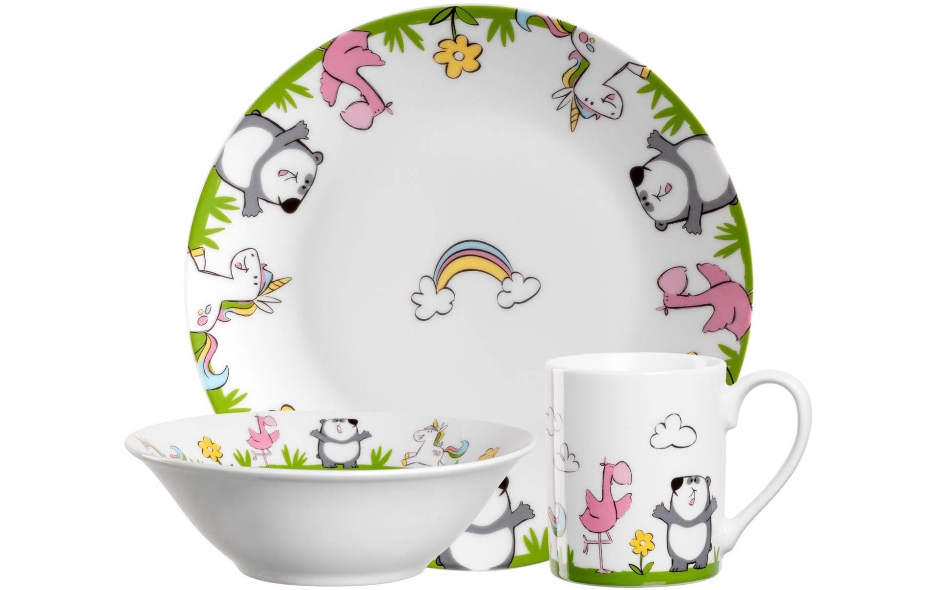 LEONARDO Kindergeschirr-Set »Bambini Flamingo/Panda/Einhorn, 3-teilig« LEONARDO Kindergeschirr-Set »Bambini Flamingo/Panda/Einhorn, 3-teilig« von Leonardo