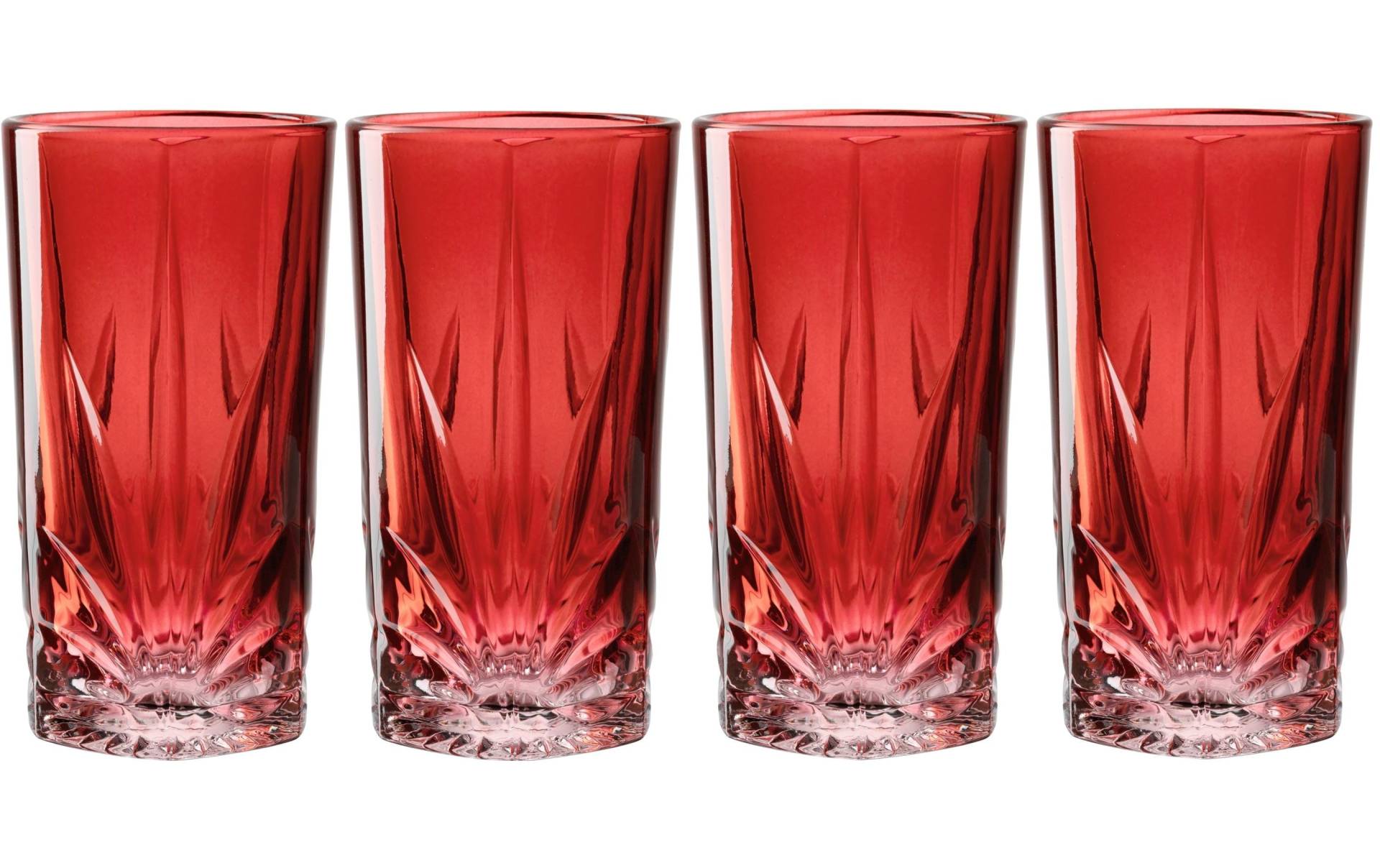 LEONARDO Longdrinkglas »Capri 530ml rot«, (4 tlg.) von Leonardo