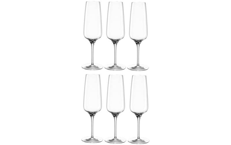 LEONARDO Sektglas »Cesti 240 ml, 6 Stück, Grau/Transparent«, (6 tlg.) von Leonardo