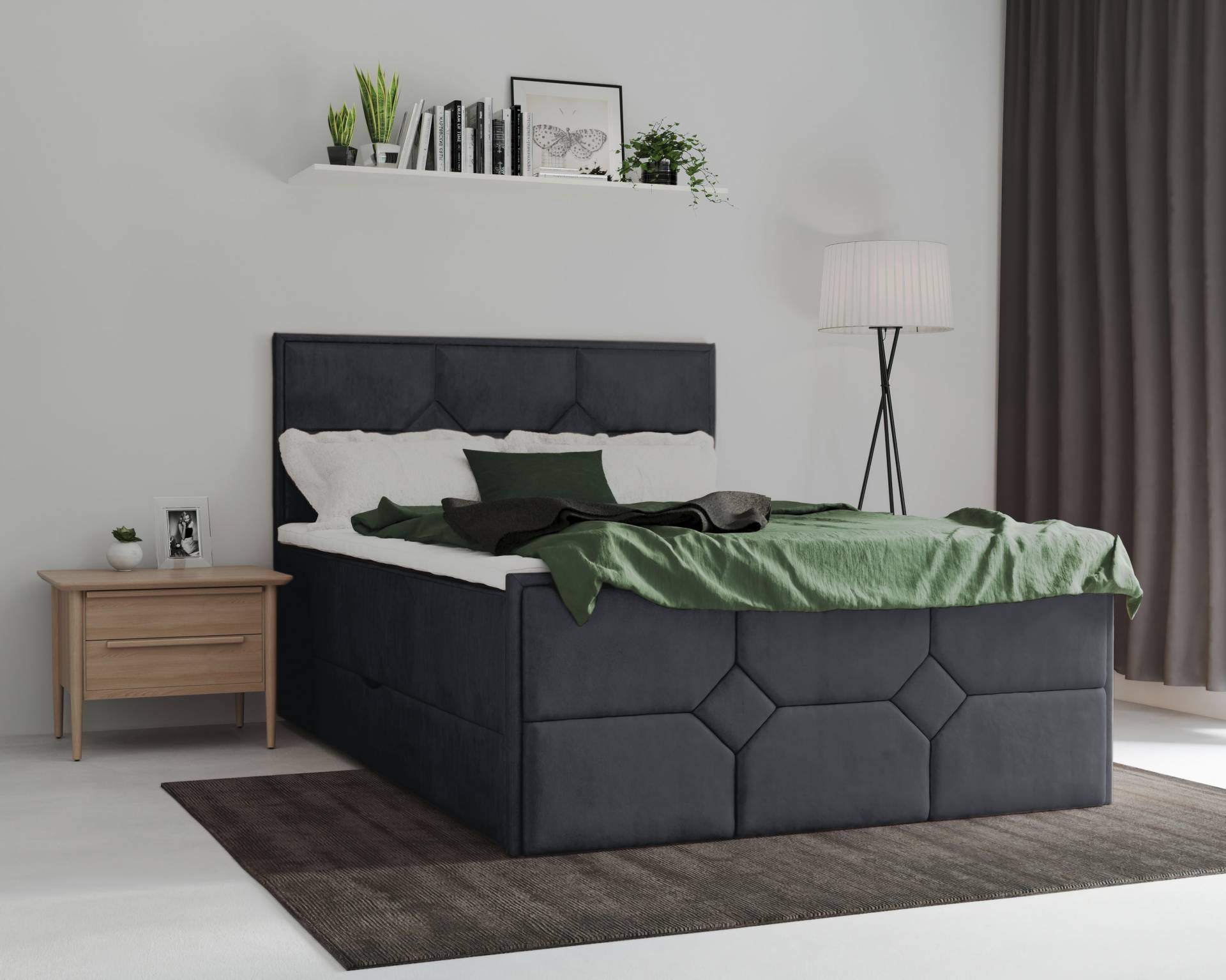 Leonique Boxspringbett »Ambre«, mit Taschen-Federkernmatratze Leonique Boxspringbett »Ambre«, mit Taschen-Federkernmatratze von Leonique