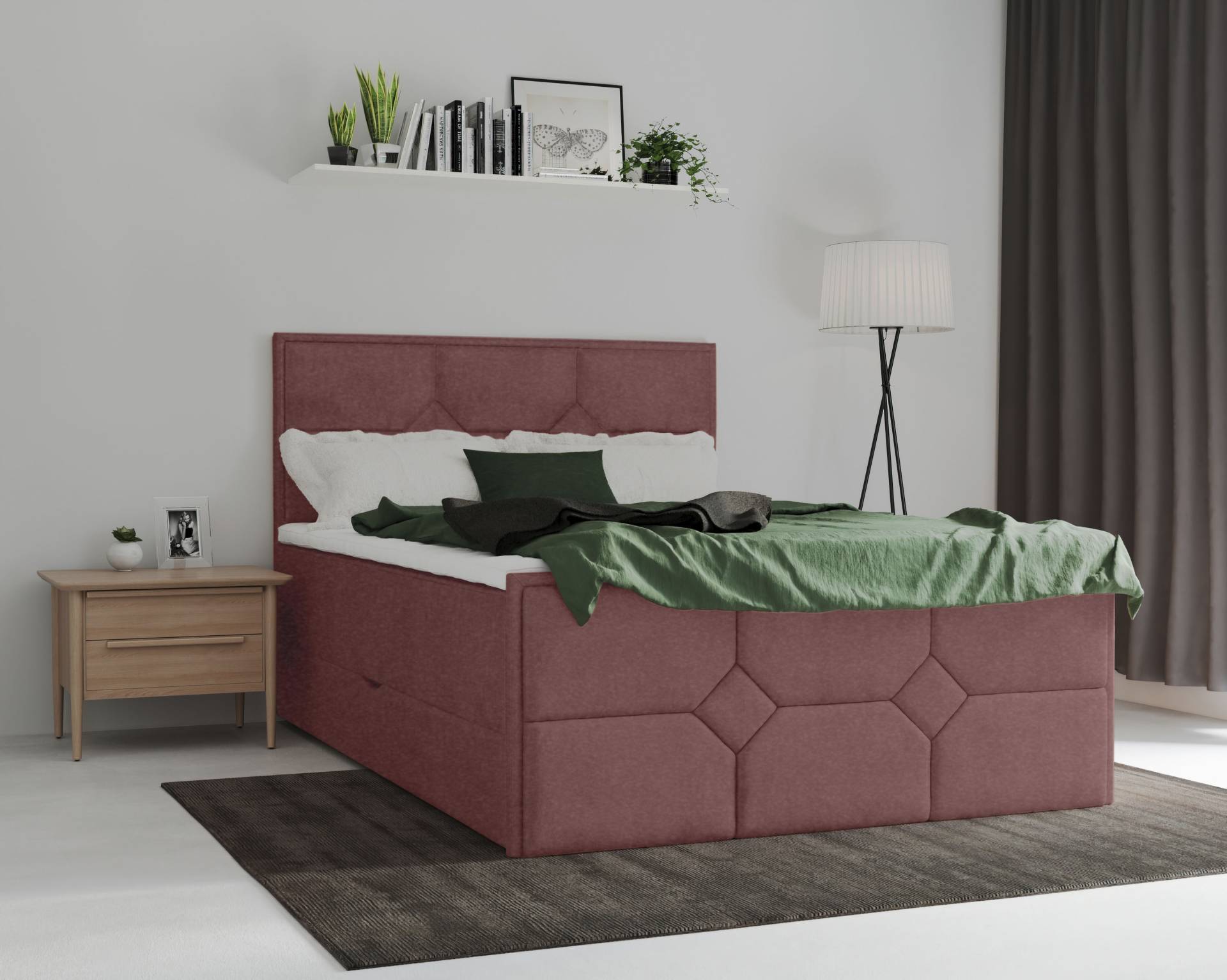 Leonique Boxspringbett »Ambre«, mit Taschen-Federkernmatratze Leonique Boxspringbett »Ambre«, mit Taschen-Federkernmatratze von Leonique
