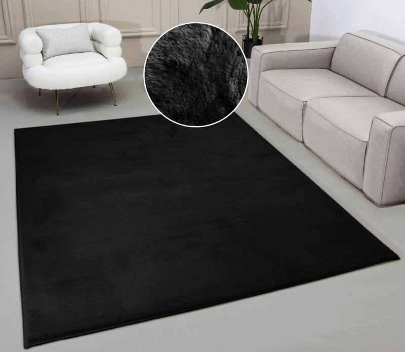 Leonique Fellteppich »Balu«, rechteckig, 20 mm Höhe, Kunstfell in Kaninchenfell Haptik, fussbodenheizungsgeeignet, pflegeleicht, ideale Teppiche für Wohnzimmer, Schlafzimmer, Esszimmer, Arbeitszimmer von Leonique