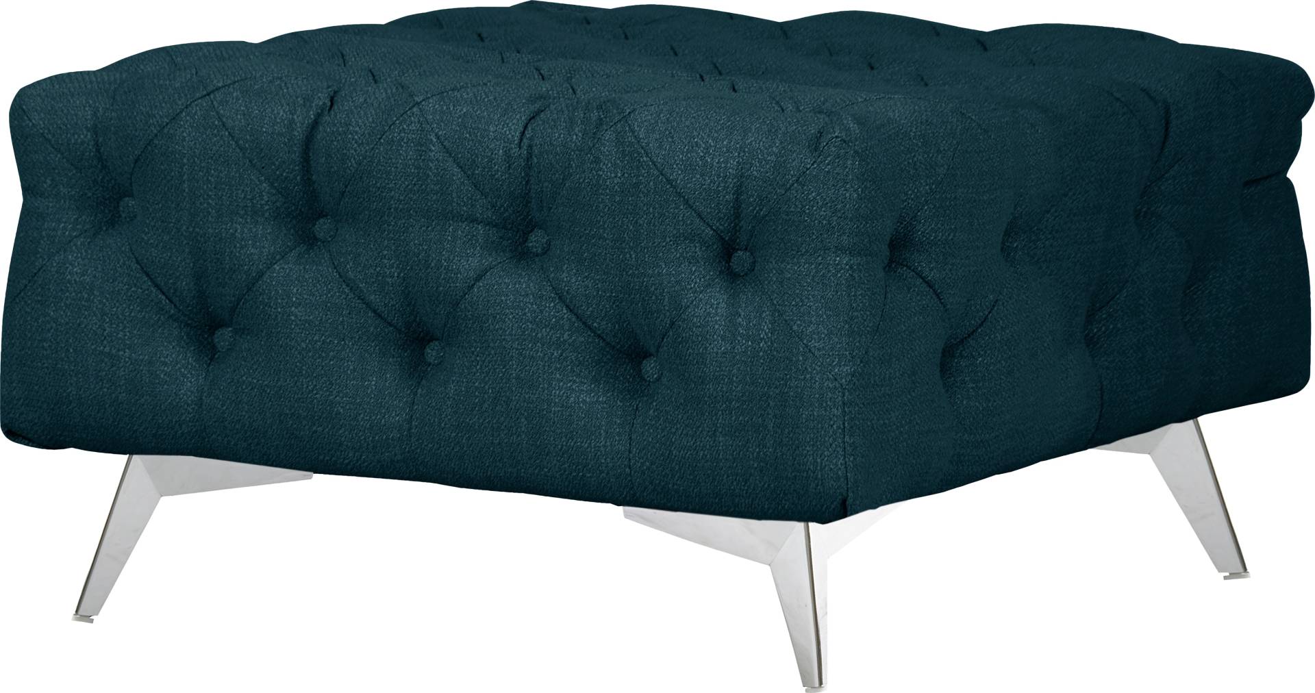 Leonique Polsterhocker »Glynis«, aufwändige Knopfheftung, moderne Chesterfield Optik, Fussfarbe wählbar von Leonique