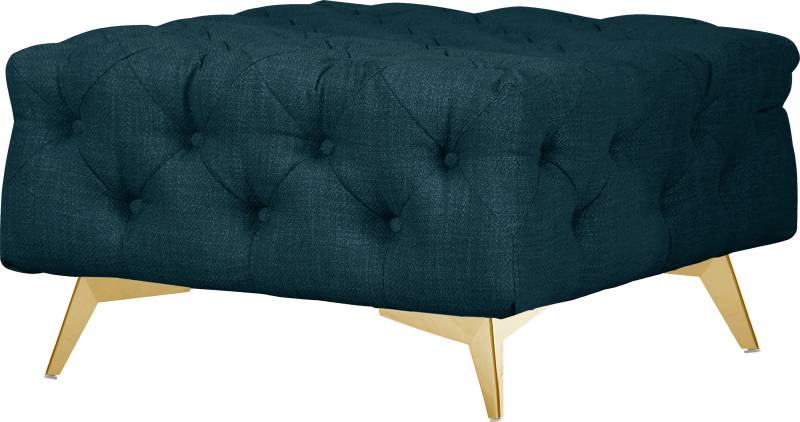 Leonique Polsterhocker »Glynis«, aufwändige Knopfheftung, moderne Chesterfield Optik, Fussfarbe wählbar von Leonique