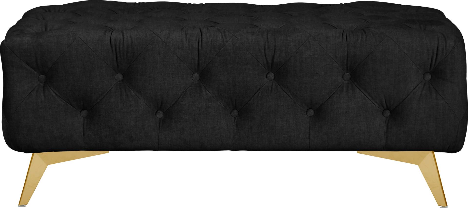 Leonique Polsterhocker »Glynis«, aufwändige Knopfheftung, moderne Chesterfield Optik, Fussfarbe wählbar von Leonique