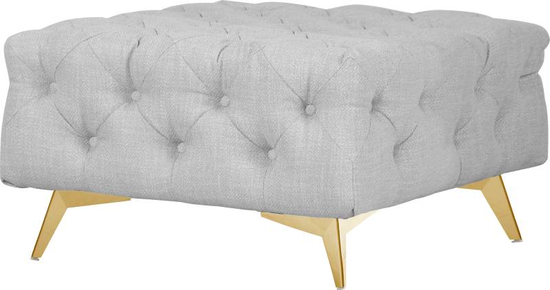 Leonique Polsterhocker »Glynis«, aufwändige Knopfheftung, moderne Chesterfield Optik, Fussfarbe wählbar von Leonique