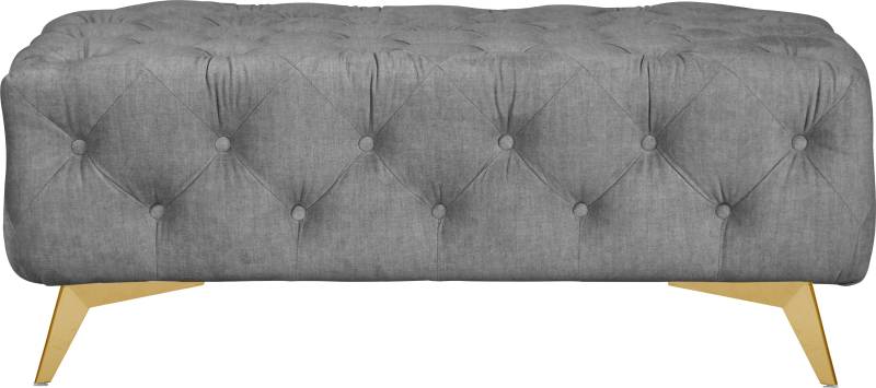 Leonique Polsterhocker »Glynis«, aufwändige Knopfheftung, moderne Chesterfield Optik, Fussfarbe wählbar von Leonique