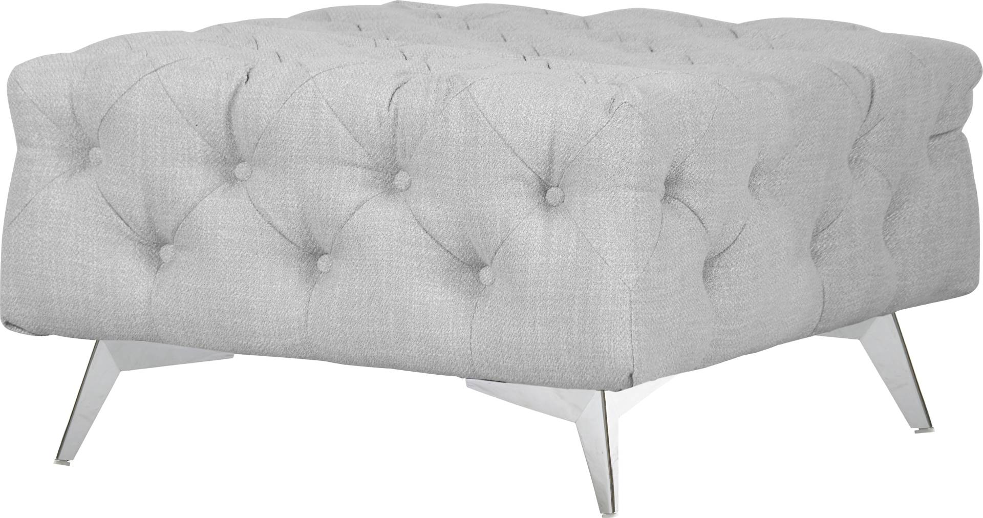 Leonique Polsterhocker »Glynis«, aufwändige Knopfheftung, moderne Chesterfield Optik, Fussfarbe wählbar von Leonique