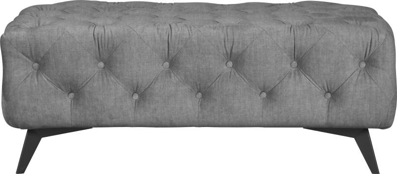 Leonique Polsterhocker »Glynis«, aufwändige Knopfheftung, moderne Chesterfield Optik, Fussfarbe wählbar von Leonique