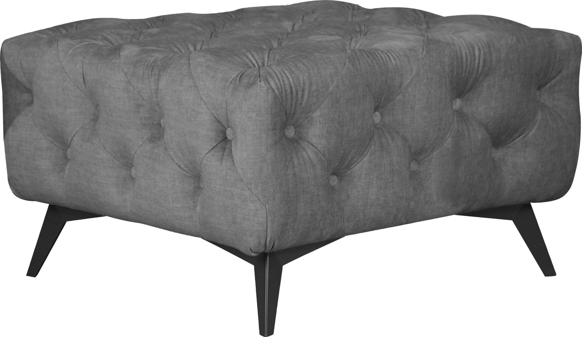 Leonique Polsterhocker »Glynis«, aufwändige Knopfheftung, moderne Chesterfield Optik, Fussfarbe wählbar von Leonique