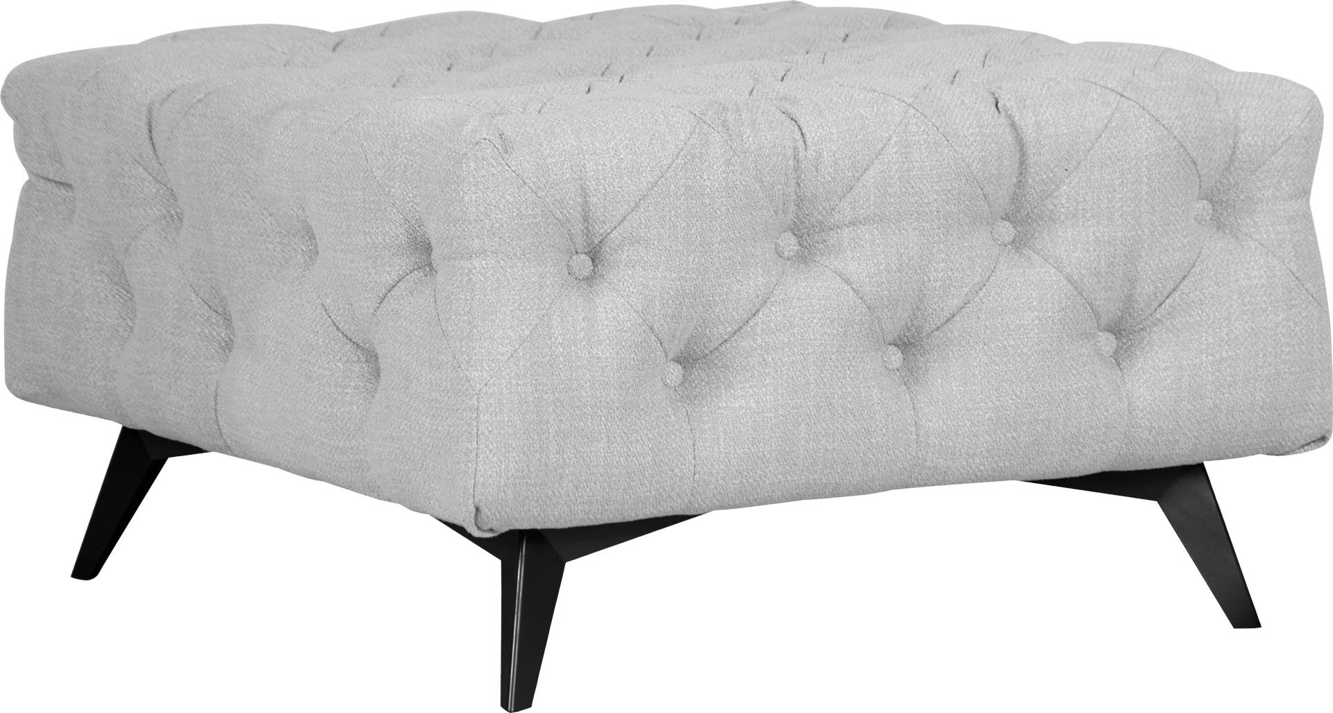 Leonique Polsterhocker »Glynis«, aufwändige Knopfheftung, moderne Chesterfield Optik, Fussfarbe wählbar von Leonique