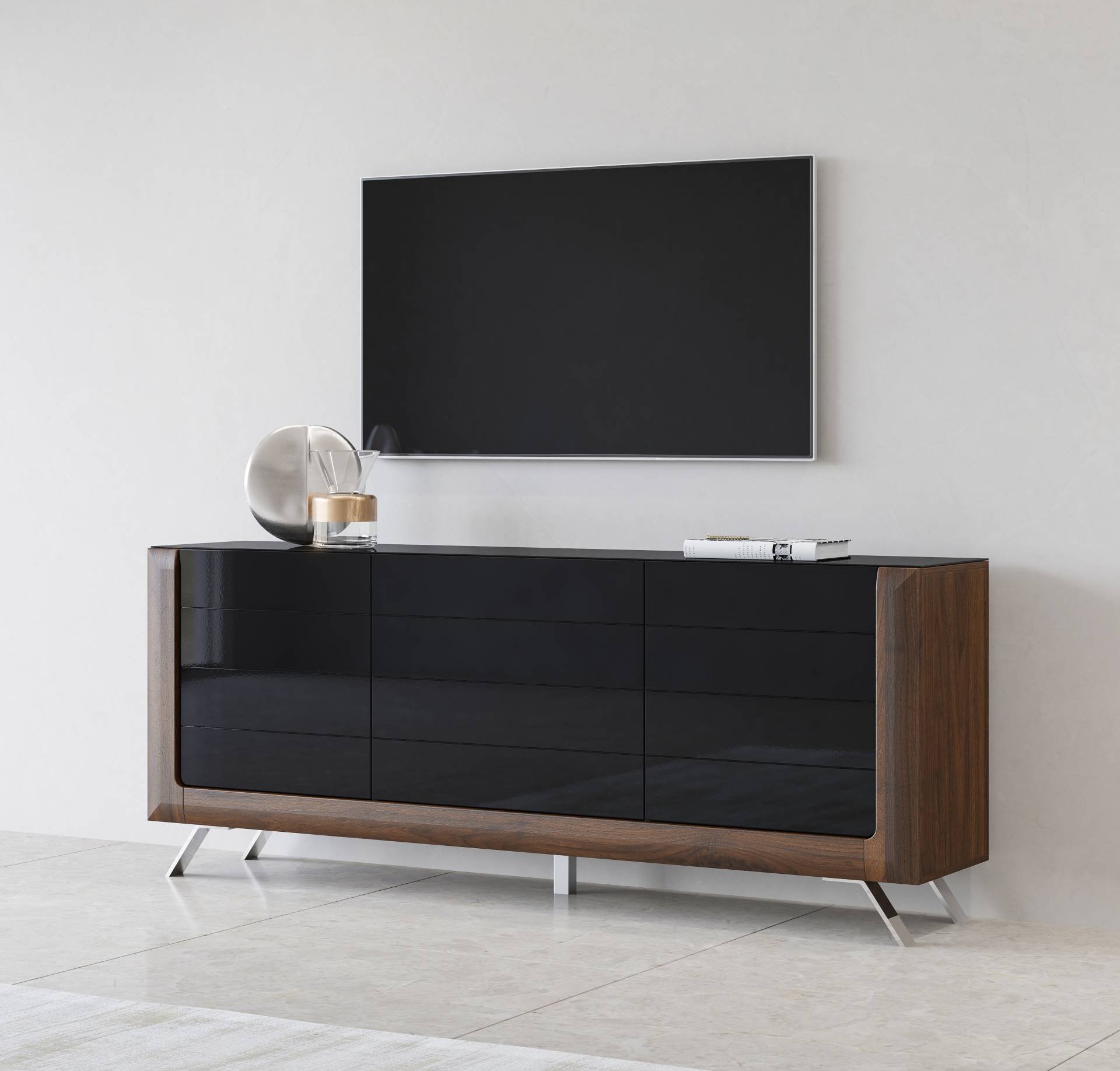 Leonique Sideboard »Kasai«, Breite 199 cm, mit 3 Türen von Leonique