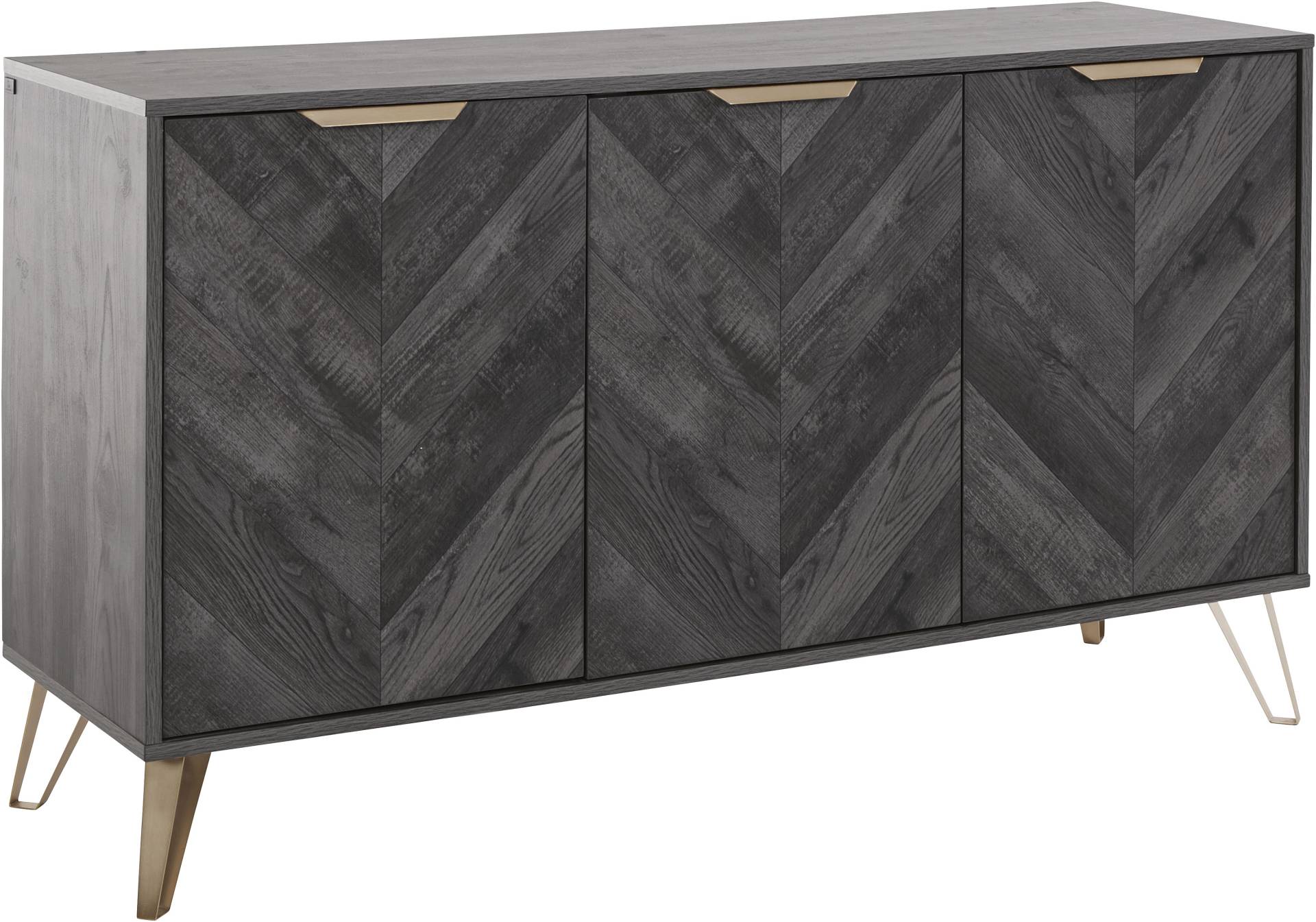 Leonique Sideboard »Nanterie«, aus einer edlen Holzoptik, exklusives Fischgrätenmuster, Breite 133 cm von Leonique