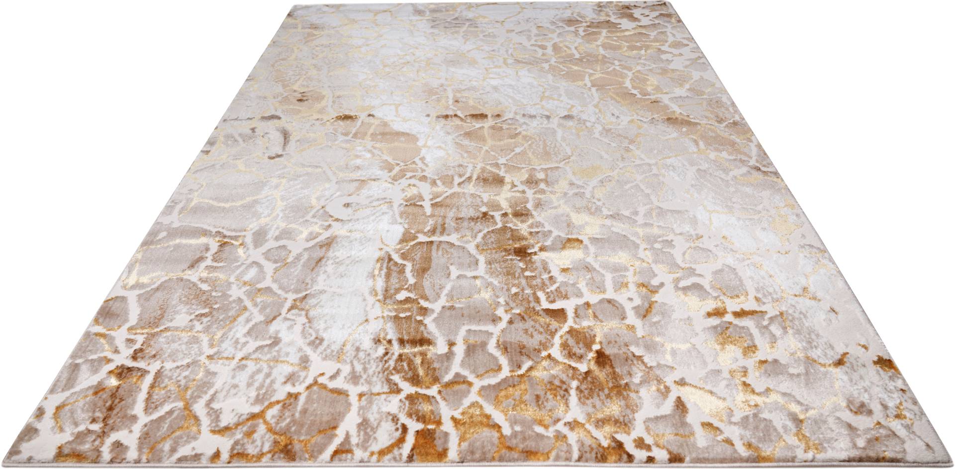 Leonique Teppich »Sander«, rechteckig, 24 mm Höhe, modernes Design, Teppiche in Marmor-Optik, mit goldfarbenen Akzenten Leonique Teppich »Sander«, rechteckig, 24 mm Höhe, modernes Design, Teppiche in Marmor-Optik, mit goldfarbenen Akzenten von Leonique