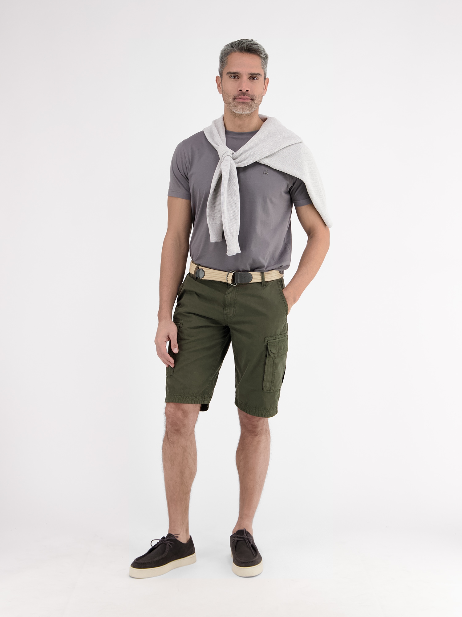 LERROS Bermudas »LERROS Cargobermuda inklusive Gürtel«, (Set) von Lerros