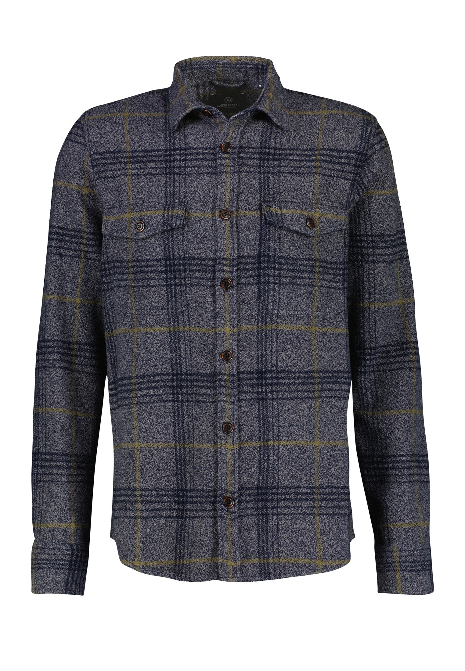 LERROS Flanellhemd »LERROS Overshirt in Karo-Wolloptik« von Lerros