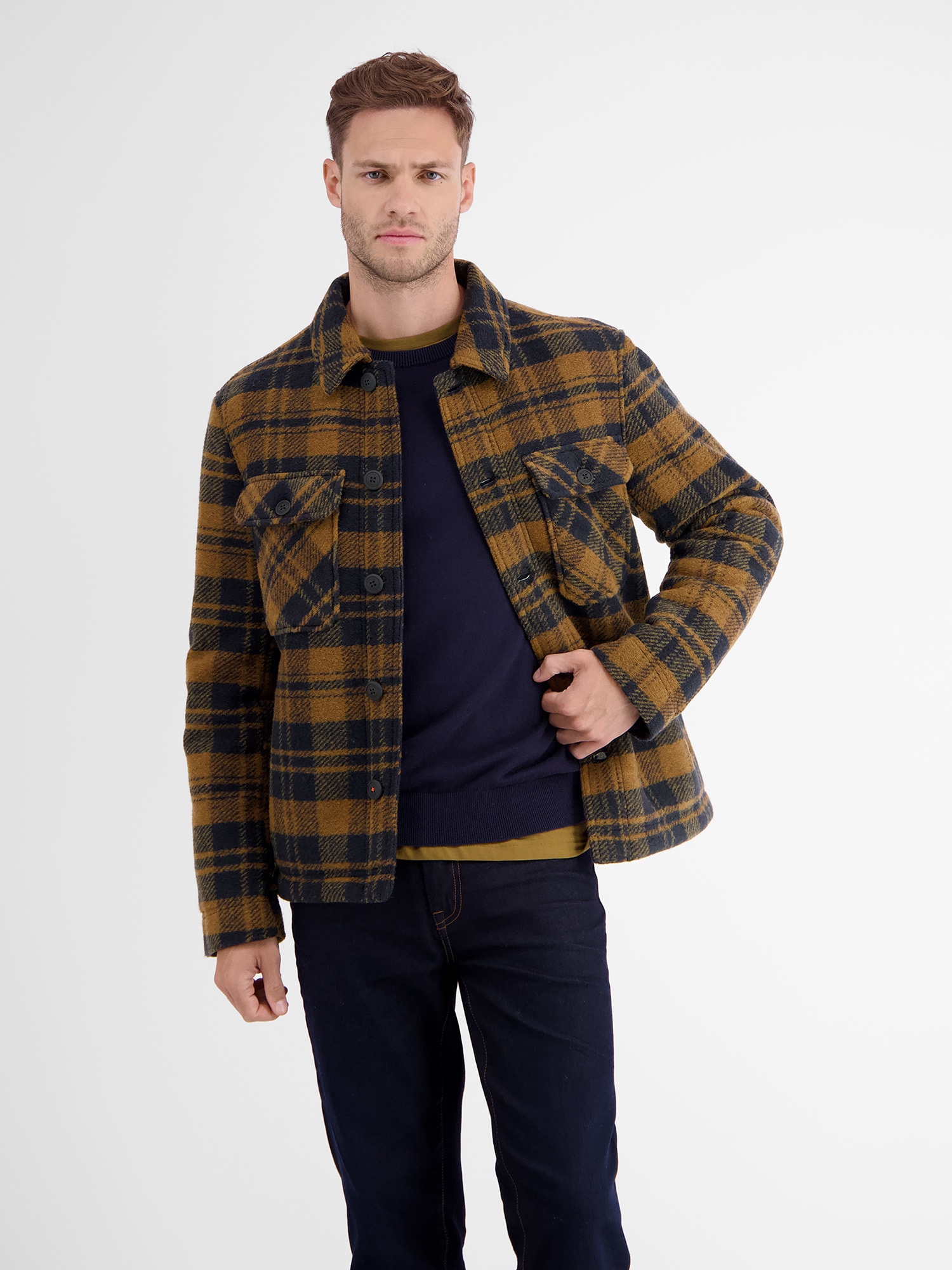 LERROS Hemdjacke »LERROS Kariertes Overshirt-Jacket« LERROS Hemdjacke »LERROS Kariertes Overshirt-Jacket« von Lerros