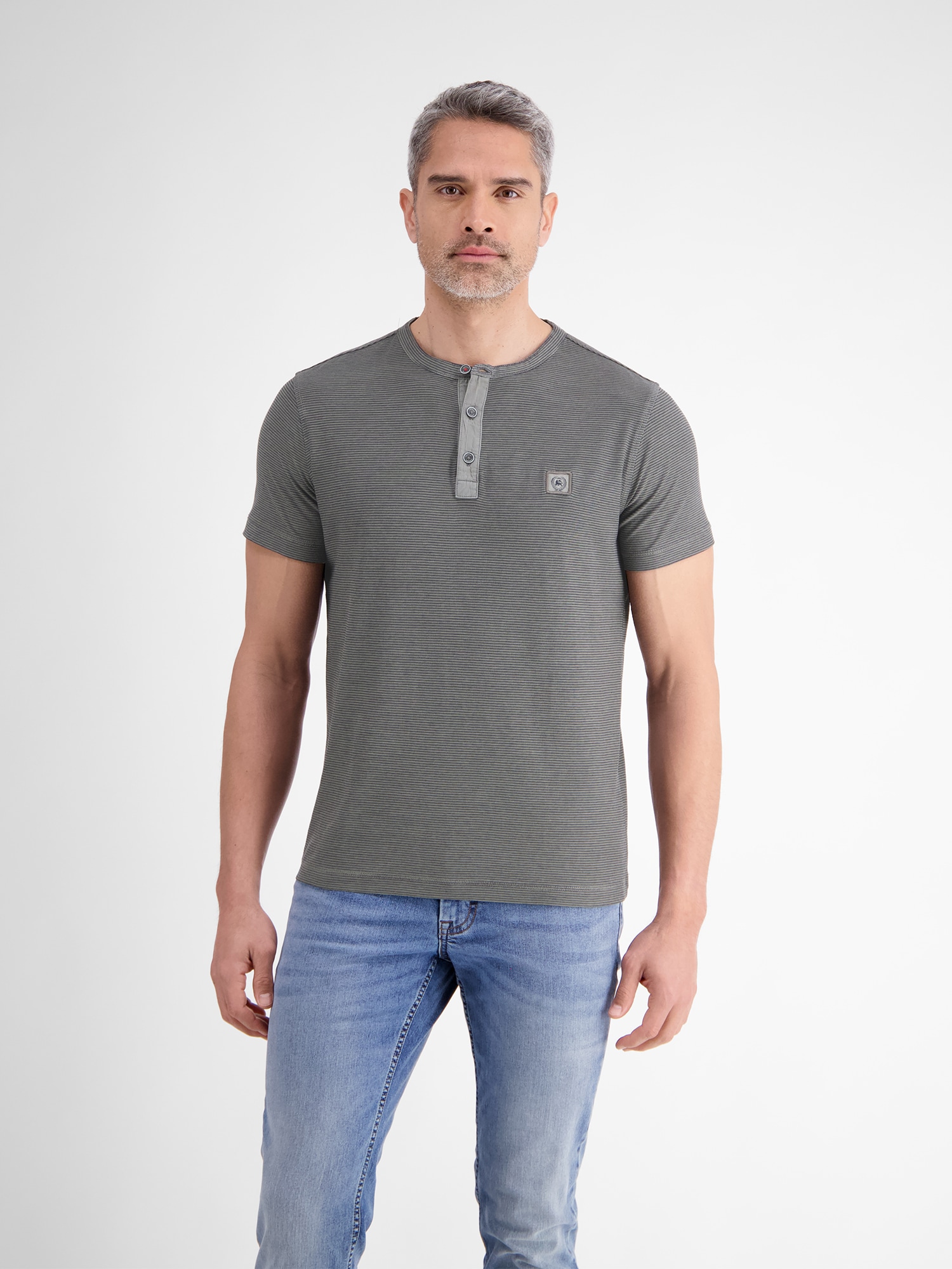 LERROS Henleyshirt »LERROS Herren Serafino-Shirt, gestreift« von Lerros