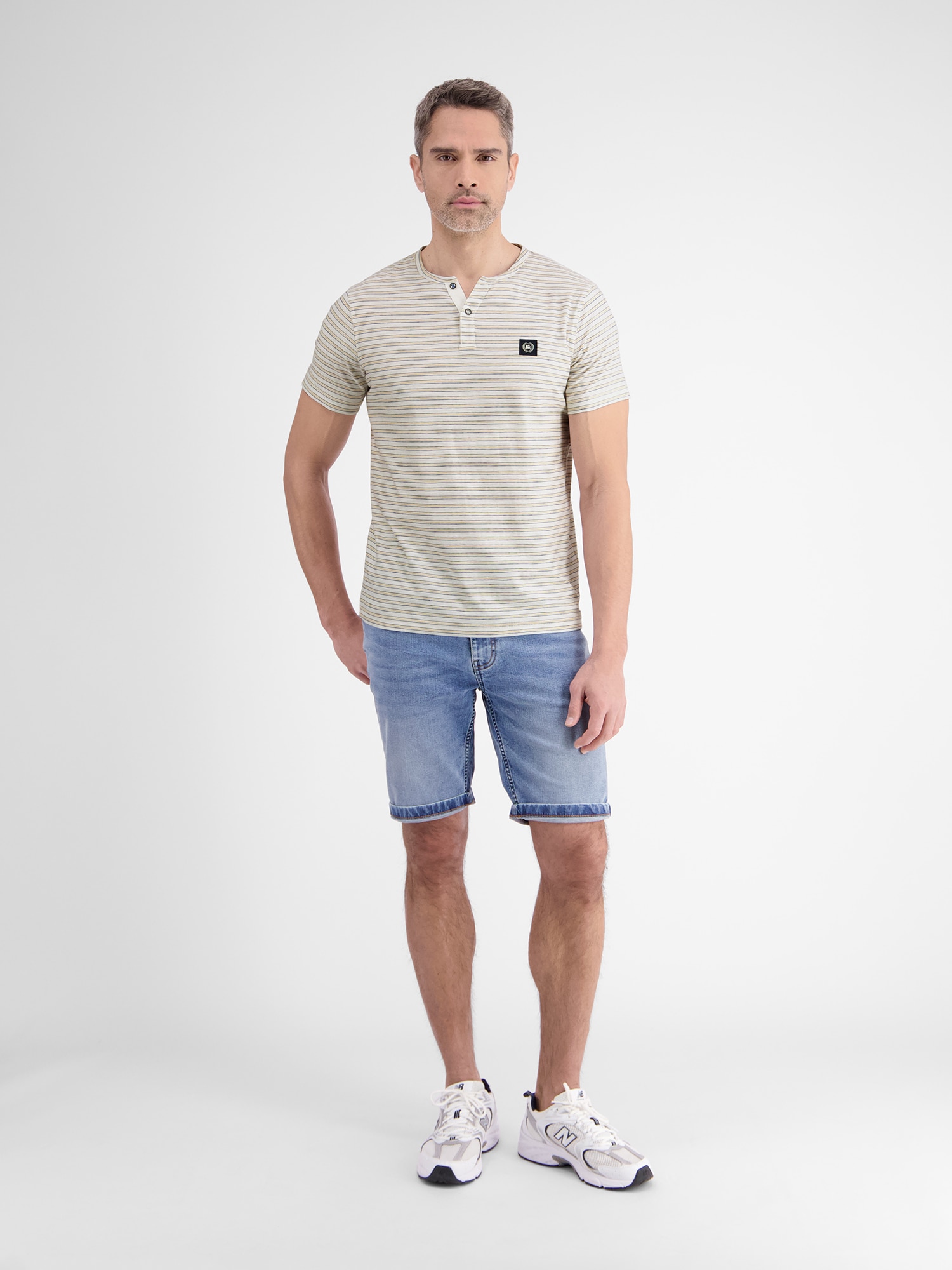 LERROS Henleyshirt »LERROS Herren Serafino-Shirt, gestreift« von Lerros