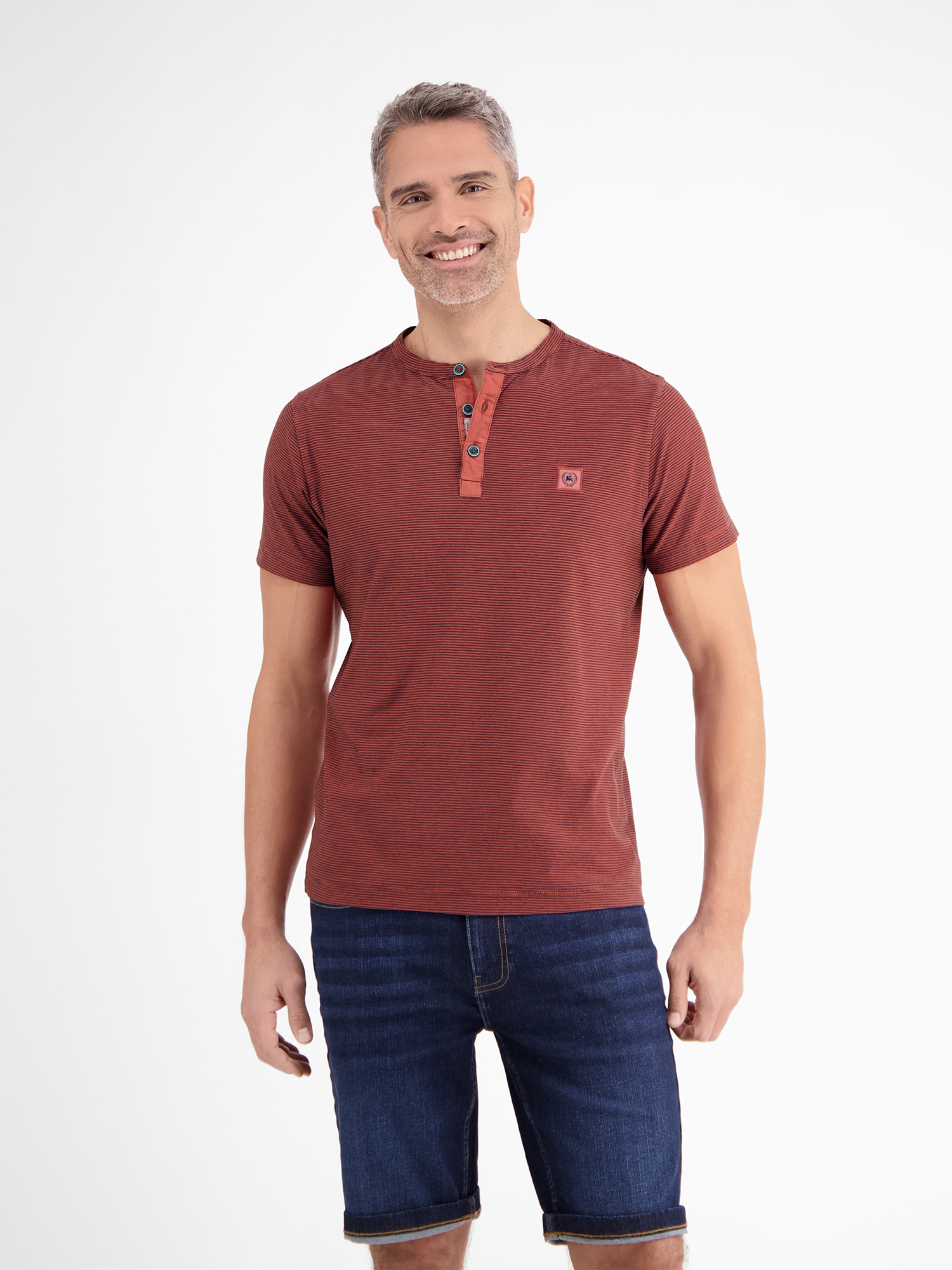 LERROS Henleyshirt »LERROS Herren Serafino-Shirt, gestreift« von Lerros