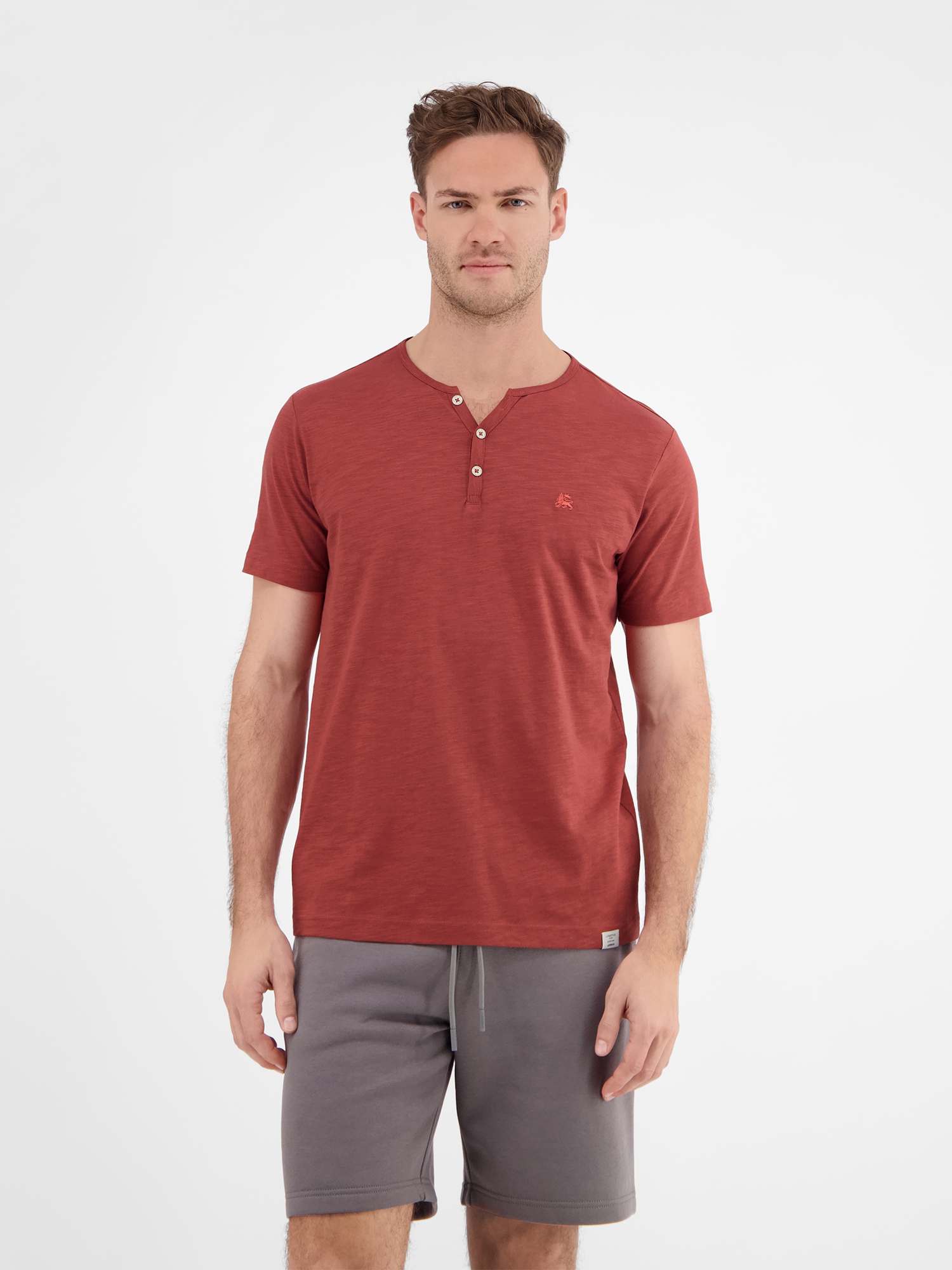 LERROS Henleyshirt »LERROS Serafino-Shirt in unifarbener Strukturware« LERROS Henleyshirt »LERROS Serafino-Shirt in unifarbener Strukturware« von Lerros