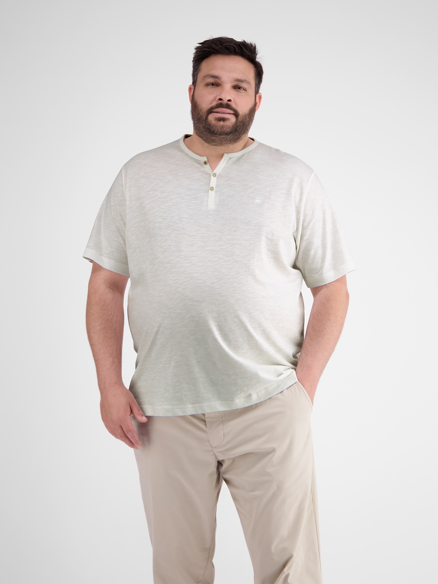LERROS Henleyshirt »LERROS Unifarbenes Serafino-Shirt in Grossen Grössen« LERROS Henleyshirt »LERROS Unifarbenes Serafino-Shirt in Grossen Grössen« von Lerros