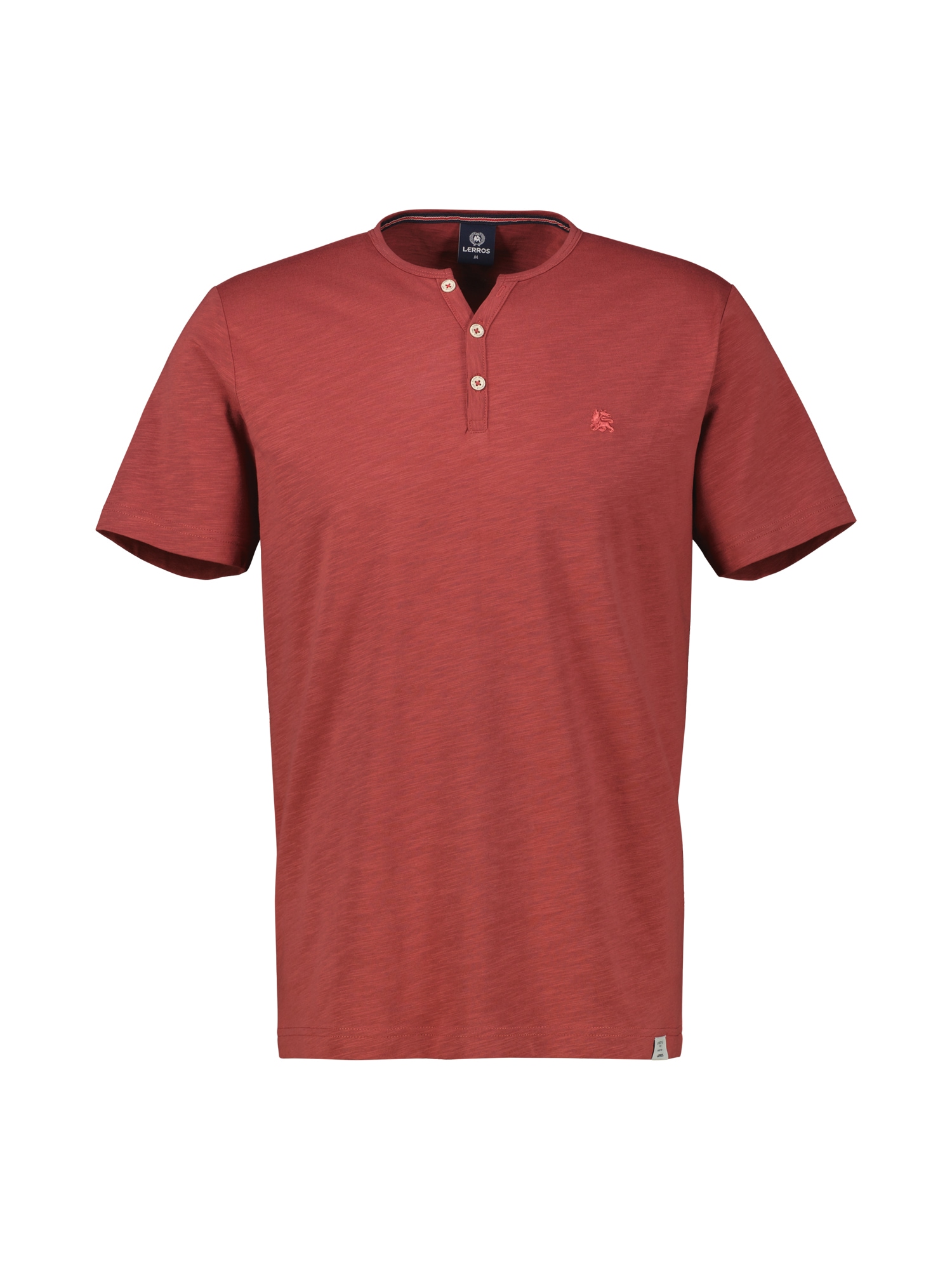 LERROS Henleyshirt »LERROS Unifarbenes Serafino-Shirt in Grossen Grössen« von Lerros