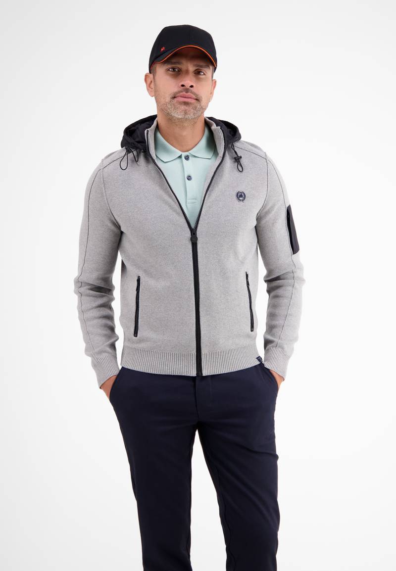 LERROS Kapuzensweatjacke »LERROS Sweatjacke mit Nylon-Kapuze« von Lerros