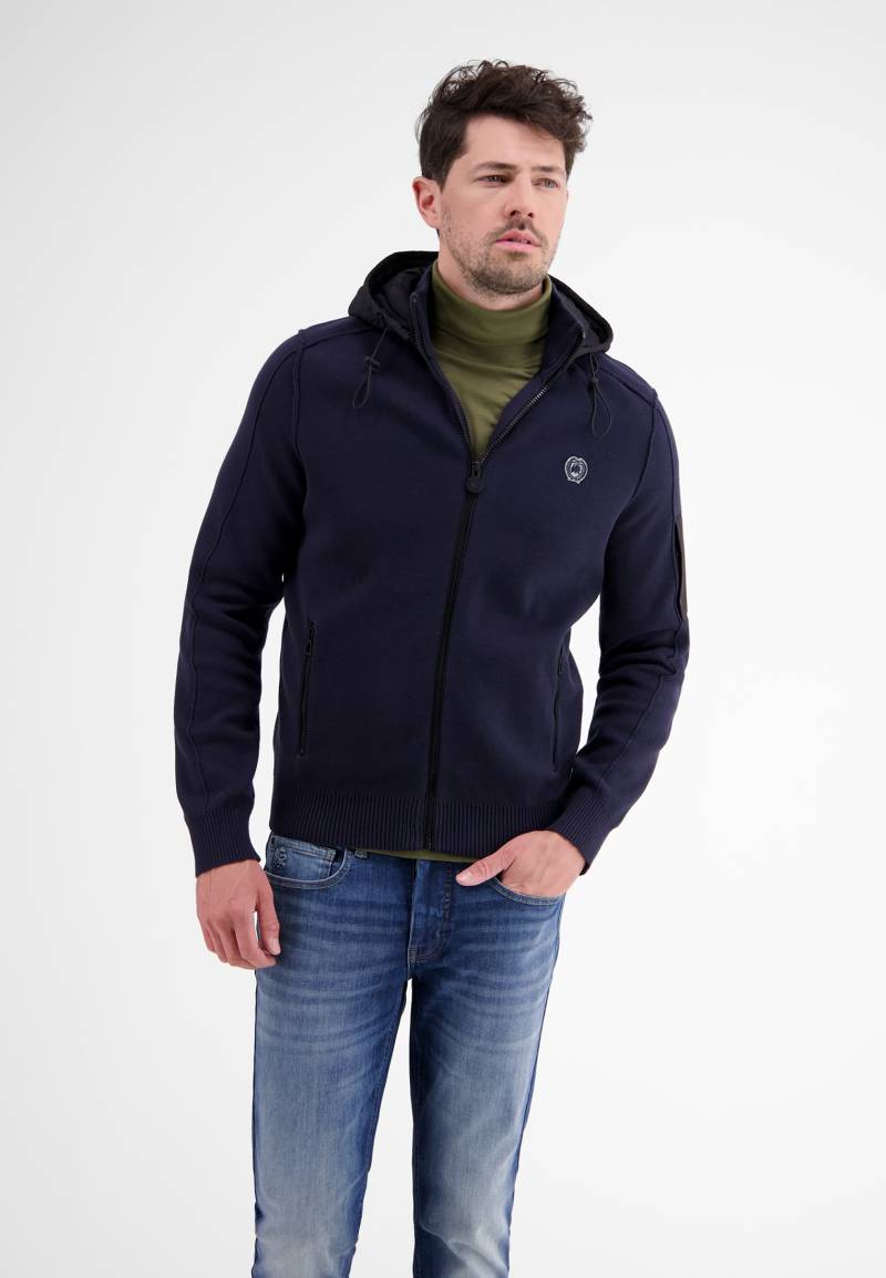 LERROS Kapuzensweatjacke »LERROS Sweatjacke mit Nylon-Kapuze« von Lerros