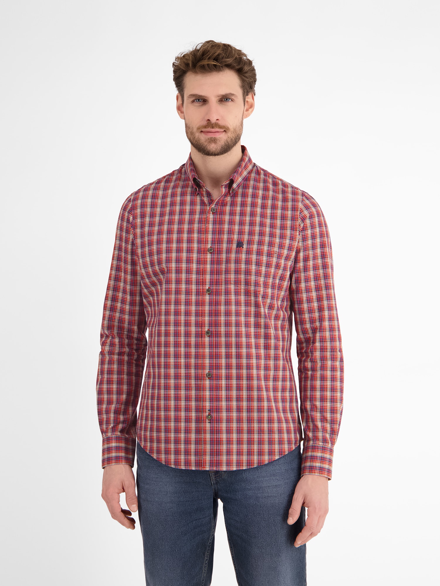LERROS Karohemd »LERROS Kariertes Herrenhemd mit Button-down-Kragen« LERROS Karohemd »LERROS Kariertes Herrenhemd mit Button-down-Kragen« von Lerros