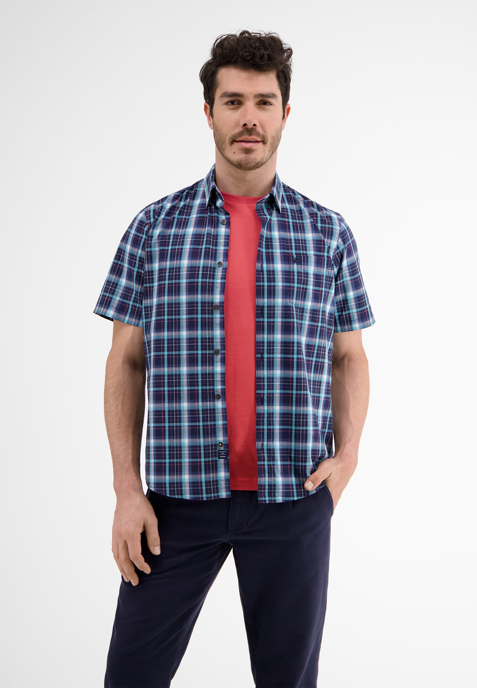 LERROS Kurzarmhemd »LERROS Halbarmhemd *Poplin Check*« LERROS Kurzarmhemd »LERROS Halbarmhemd *Poplin Check*« von Lerros