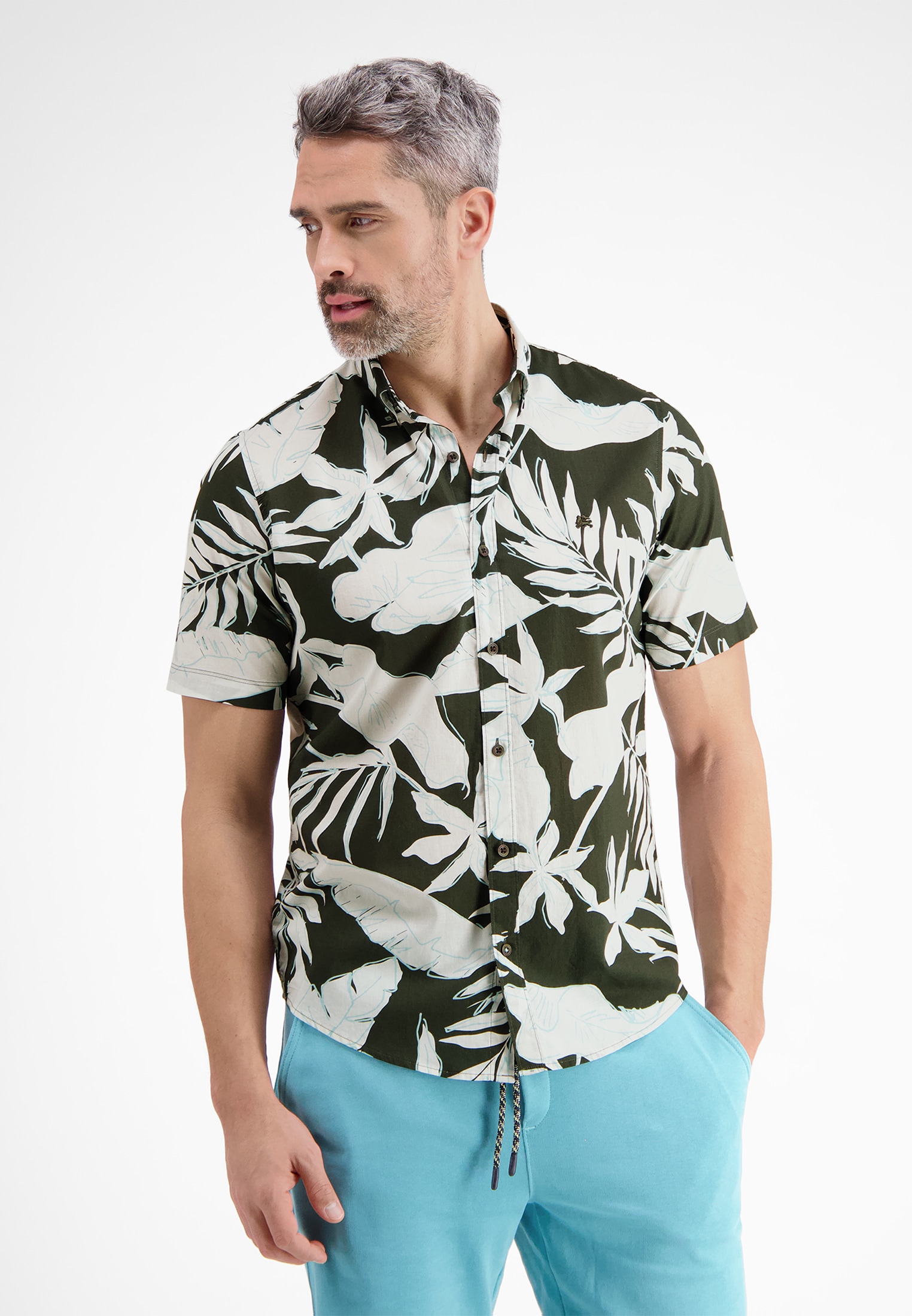 LERROS Kurzarmhemd »LERROS Halbarmhemd mit floralem Print« LERROS Kurzarmhemd »LERROS Halbarmhemd mit floralem Print« von Lerros