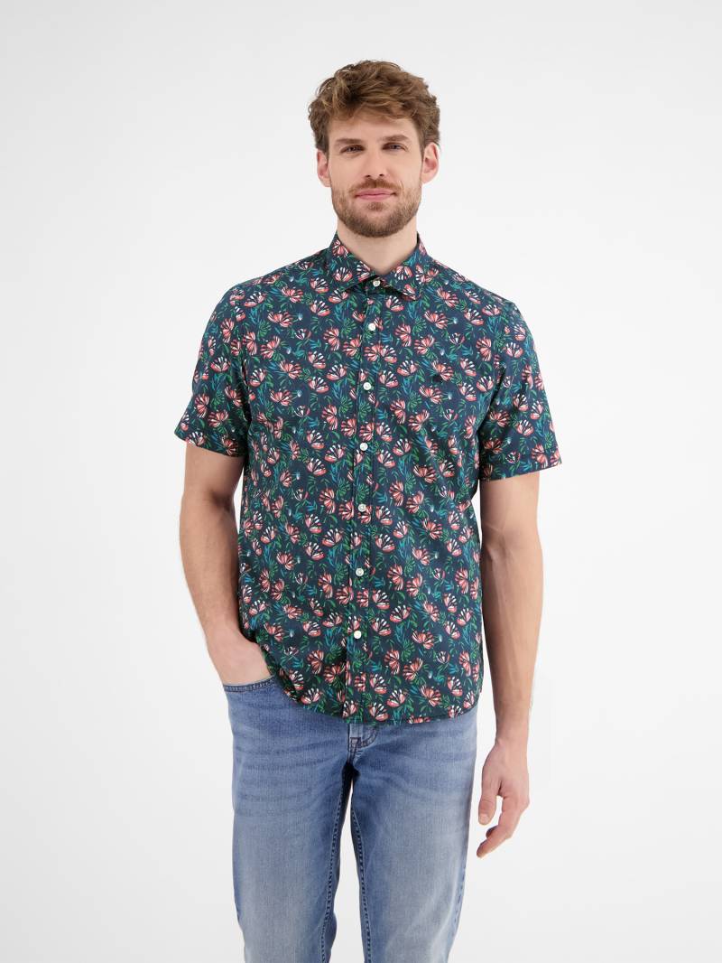 LERROS Kurzarmhemd »LERROS Herren Poplin-Stretchhemd, floral gemustert« von Lerros