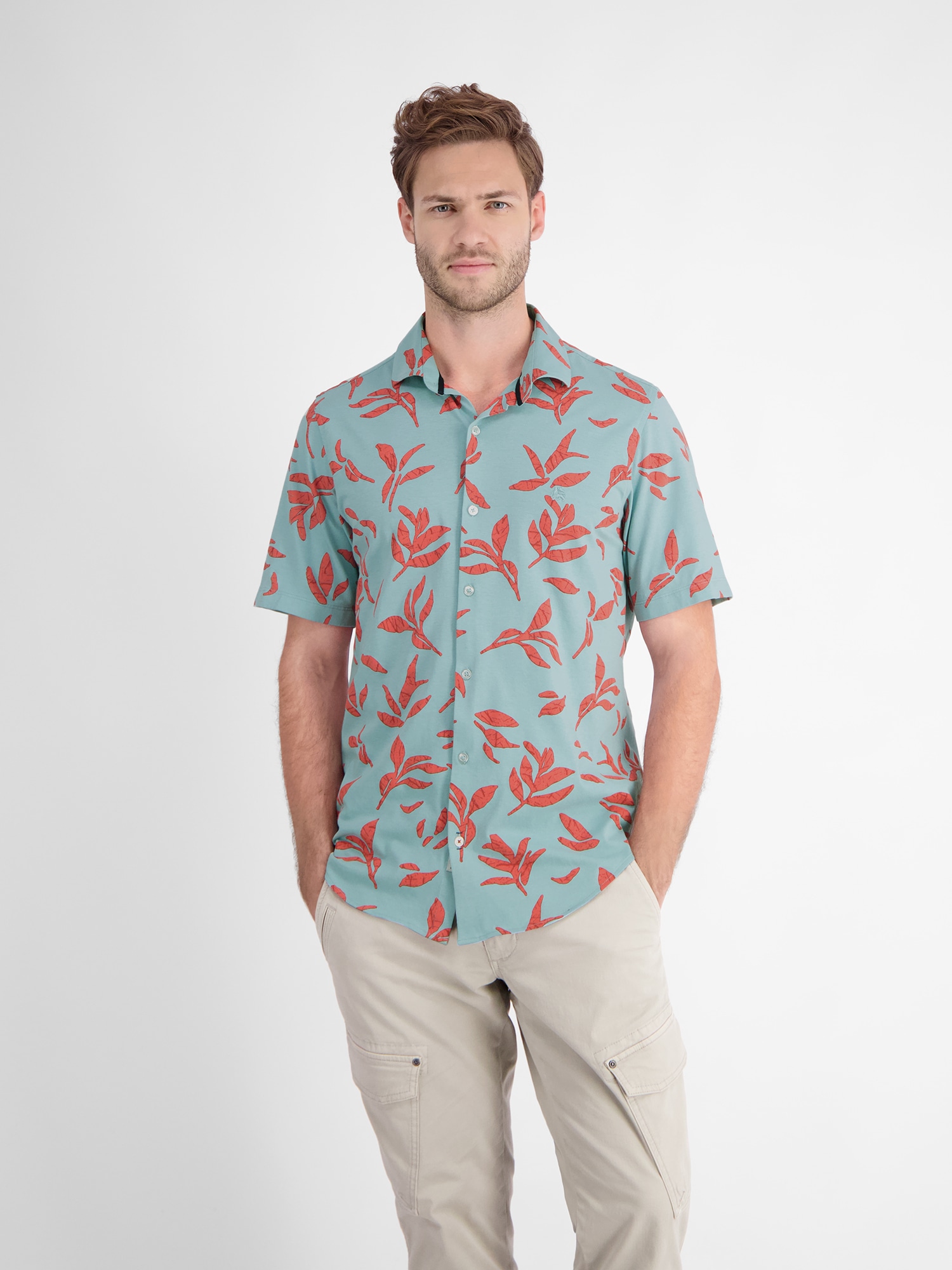 LERROS Kurzarmhemd »LERROS Kurzarmhemd mit floralem Print« LERROS Kurzarmhemd »LERROS Kurzarmhemd mit floralem Print« von Lerros