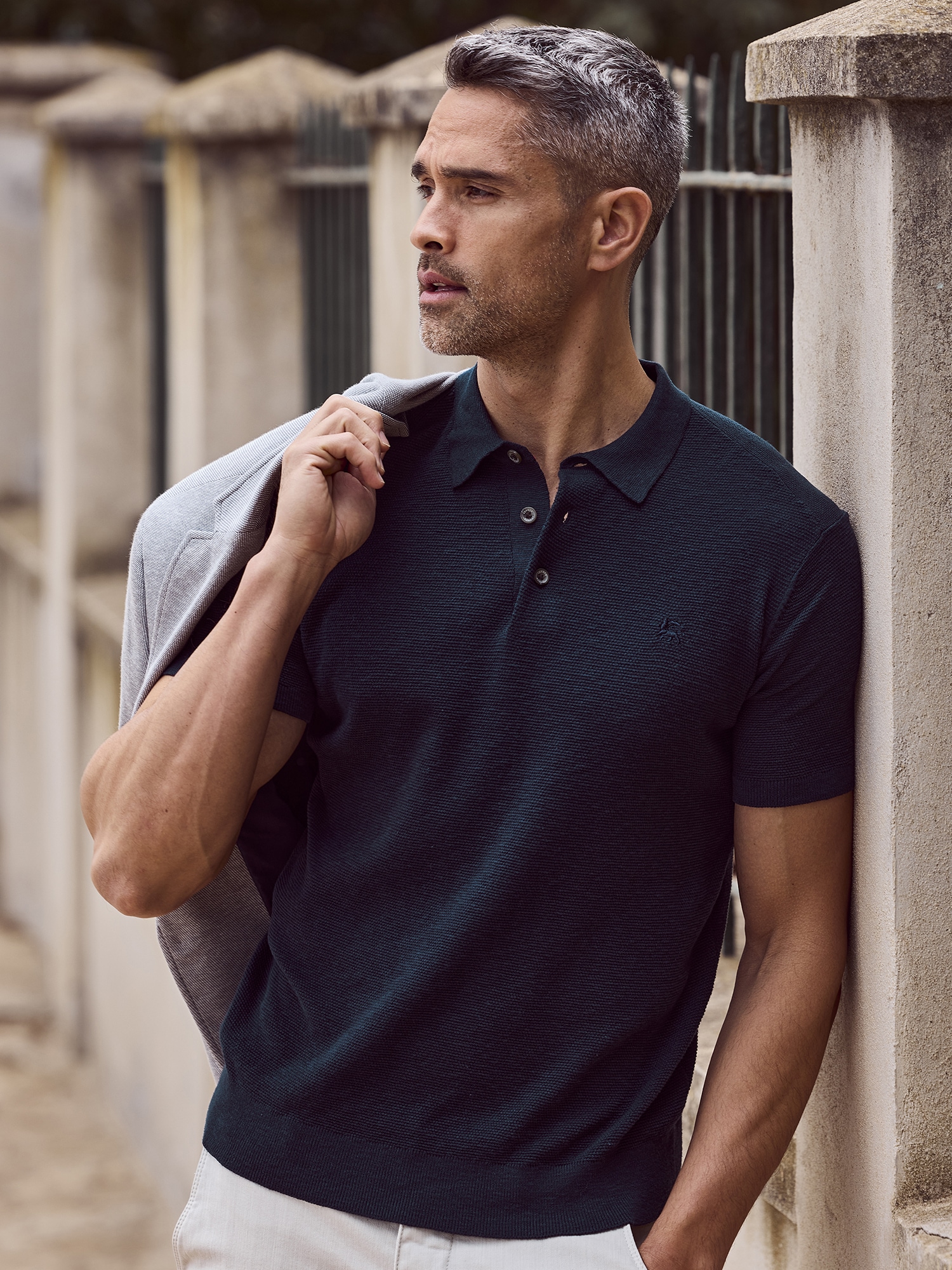 LERROS Langarm-Poloshirt »LERROS Leichtes Sommer-Strick-Polo« LERROS Langarm-Poloshirt »LERROS Leichtes Sommer-Strick-Polo« von Lerros
