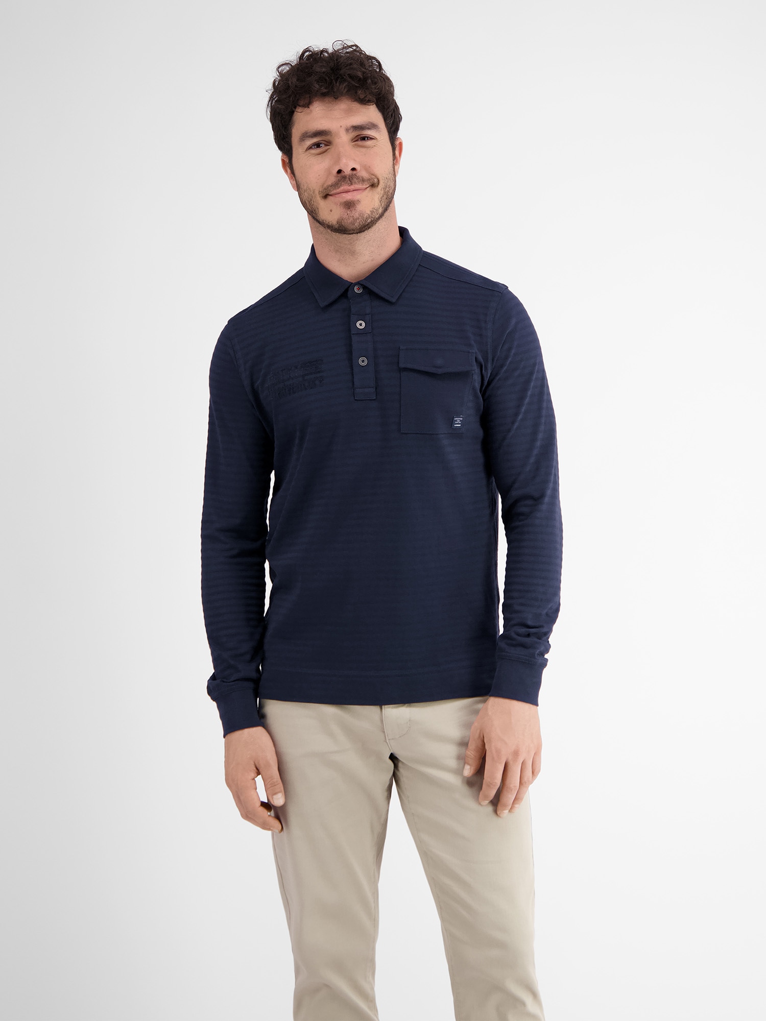 LERROS Langarm-Poloshirt »LERROS Longsleeve-Polo, gestreift« von Lerros