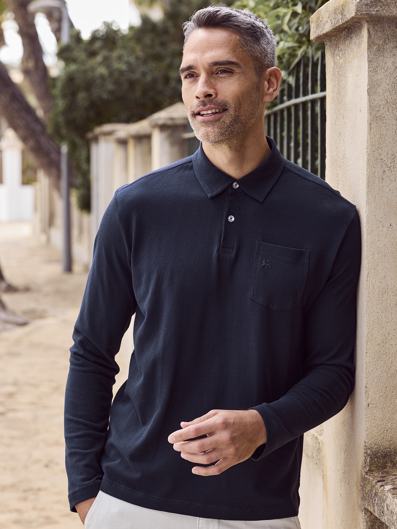 LERROS Langarmshirt »LERROS Herren Langarmpolo in Waffel-Piqué« LERROS Langarmshirt »LERROS Herren Langarmpolo in Waffel-Piqué« von Lerros