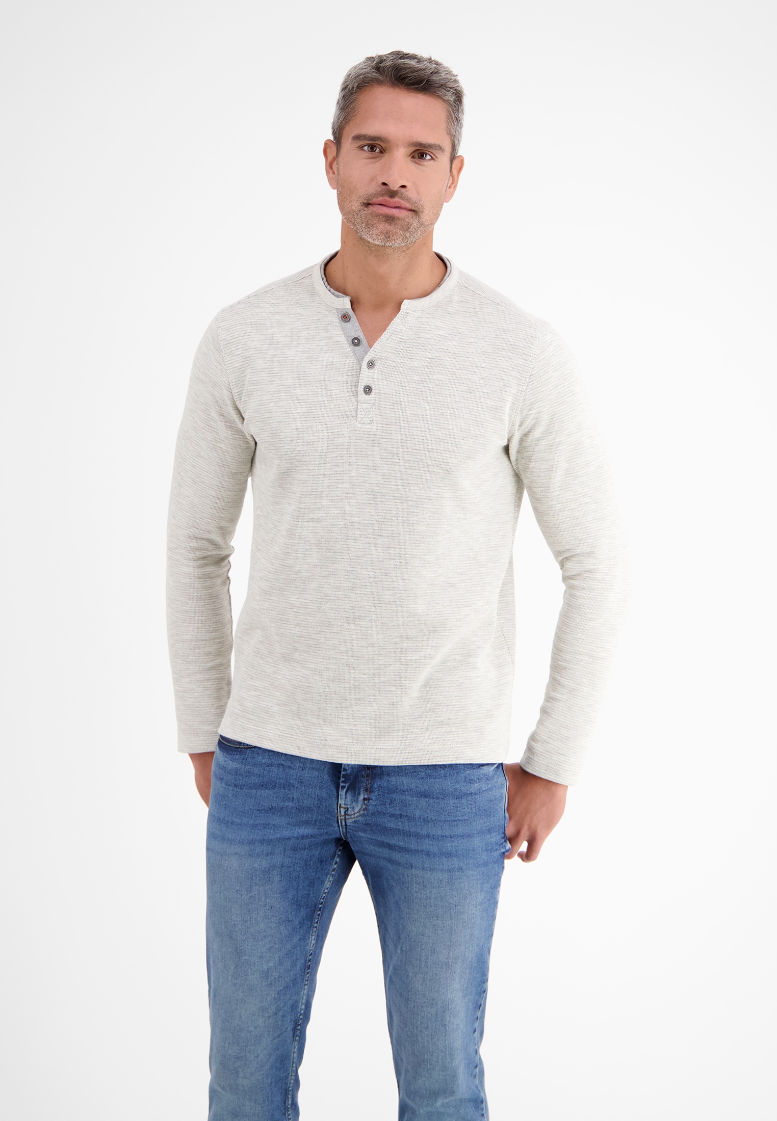 LERROS Langarmshirt »LERROS Langarm Henleyshirt« von Lerros