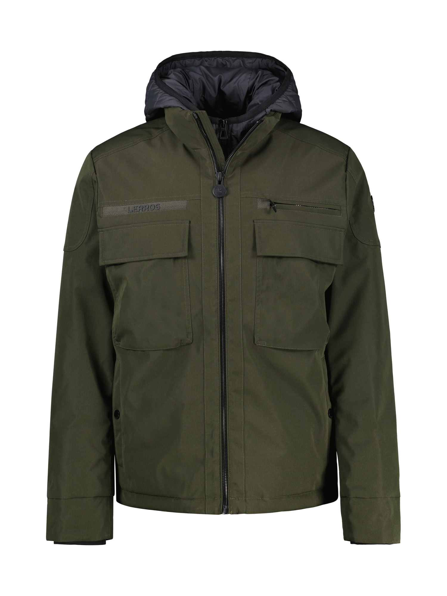 LERROS Outdoorjacke »LERROS Fieldjacket mit Kapuze, gefüttert«, mit Kapuze, Wasser- und windabweisend, atmungsaktiv von Lerros