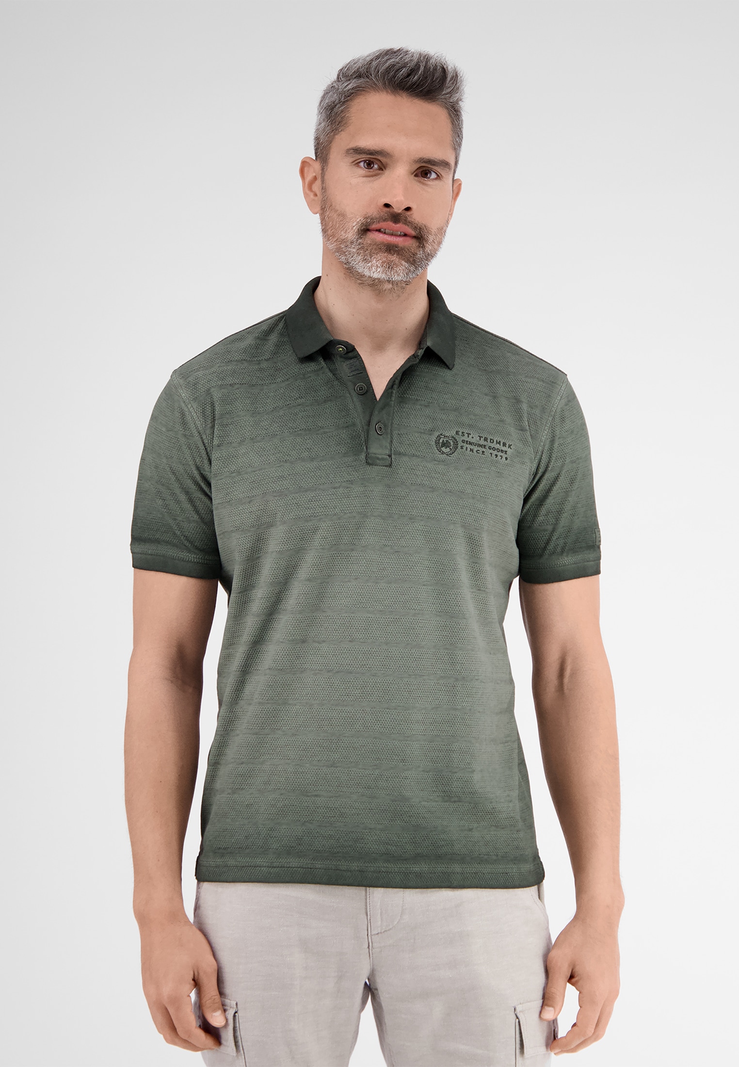 LERROS Poloshirt »LERROS Poloshirt, gestreift in Strukturqualität« von Lerros