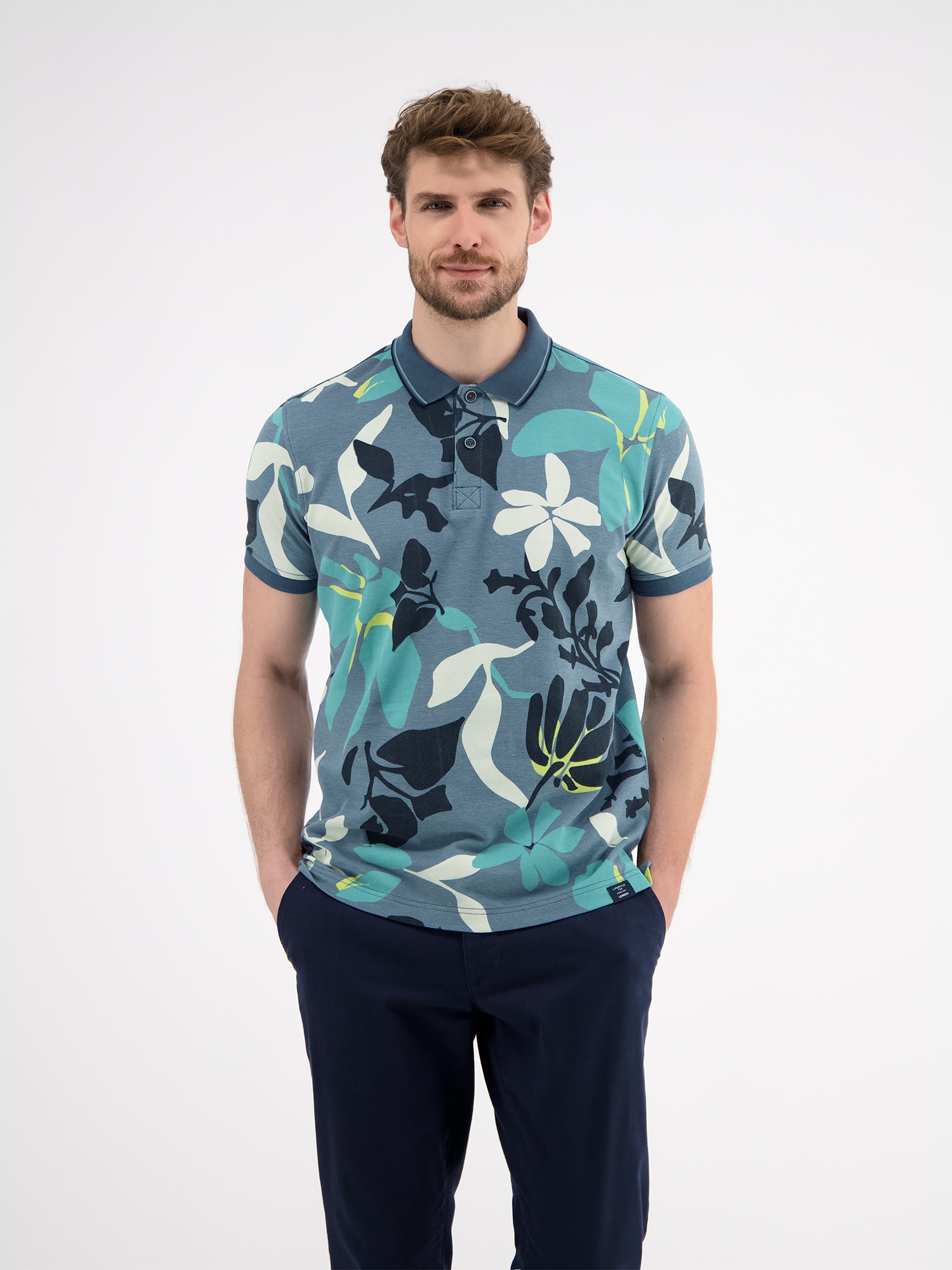 LERROS Poloshirt »LERROS Poloshirt, sommerlich-floral gemustert« LERROS Poloshirt »LERROS Poloshirt, sommerlich-floral gemustert« von Lerros