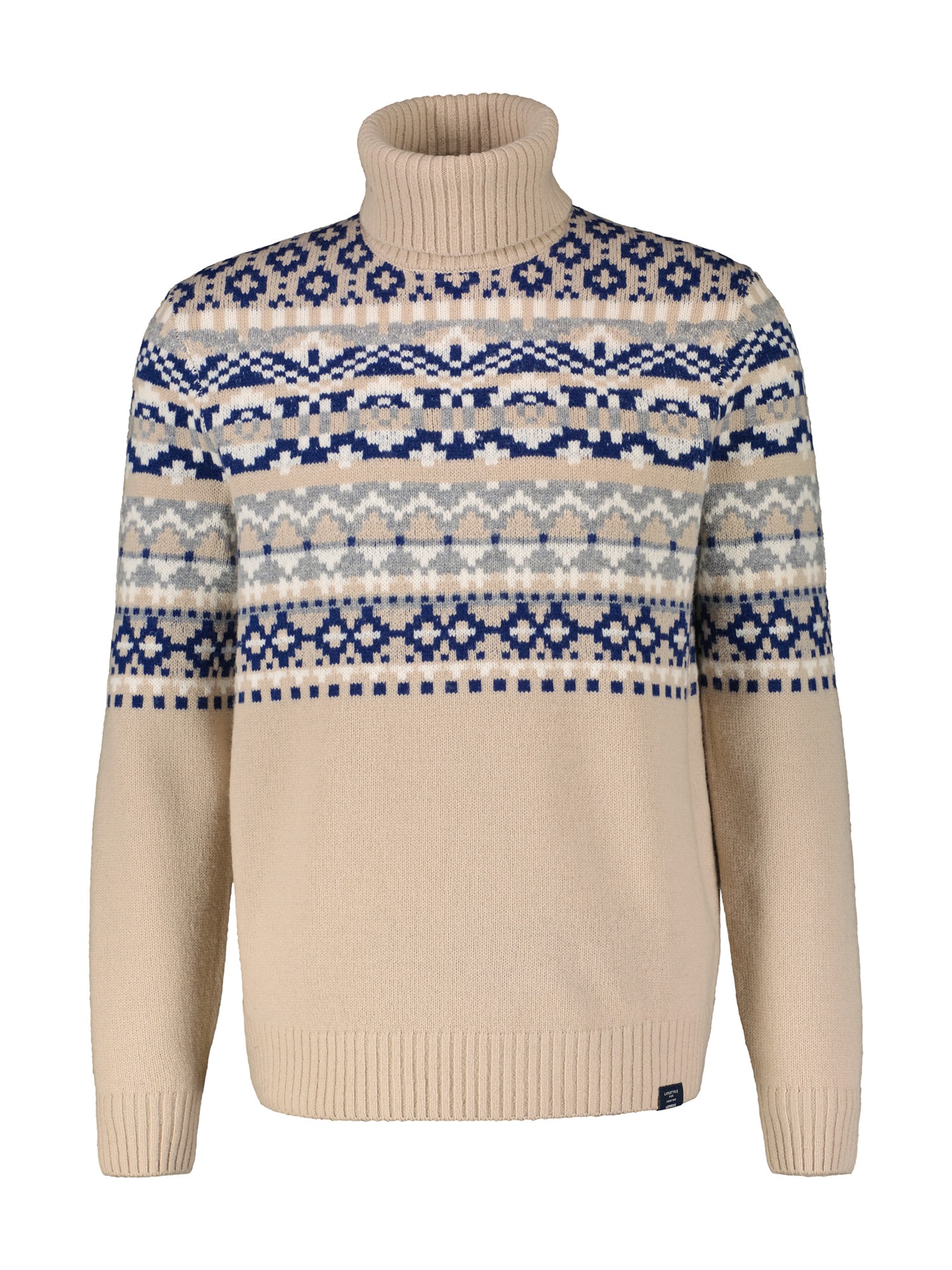 LERROS Rollkragenpullover »LERROS Woll-Cashmere-Jacquardpullover, Rollkragen« von Lerros