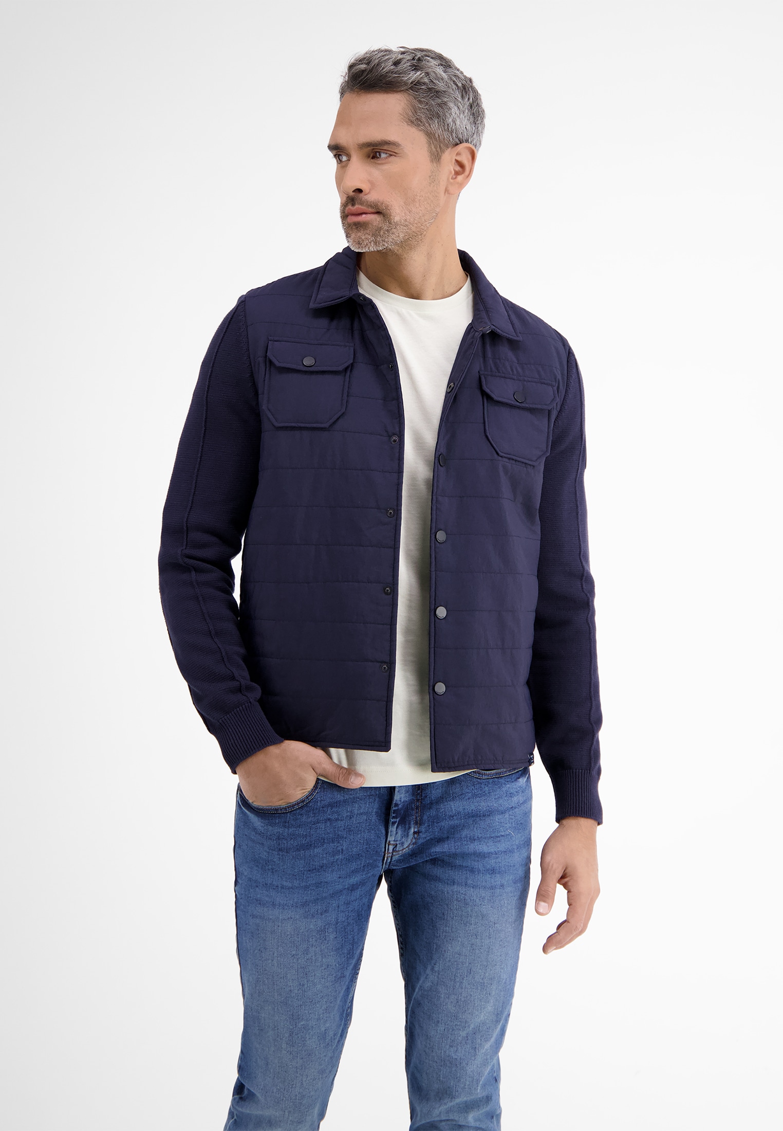 LERROS Strickjacke »LERROS Strickjacke mit Nylon-Steppoptik« LERROS Strickjacke »LERROS Strickjacke mit Nylon-Steppoptik« von Lerros