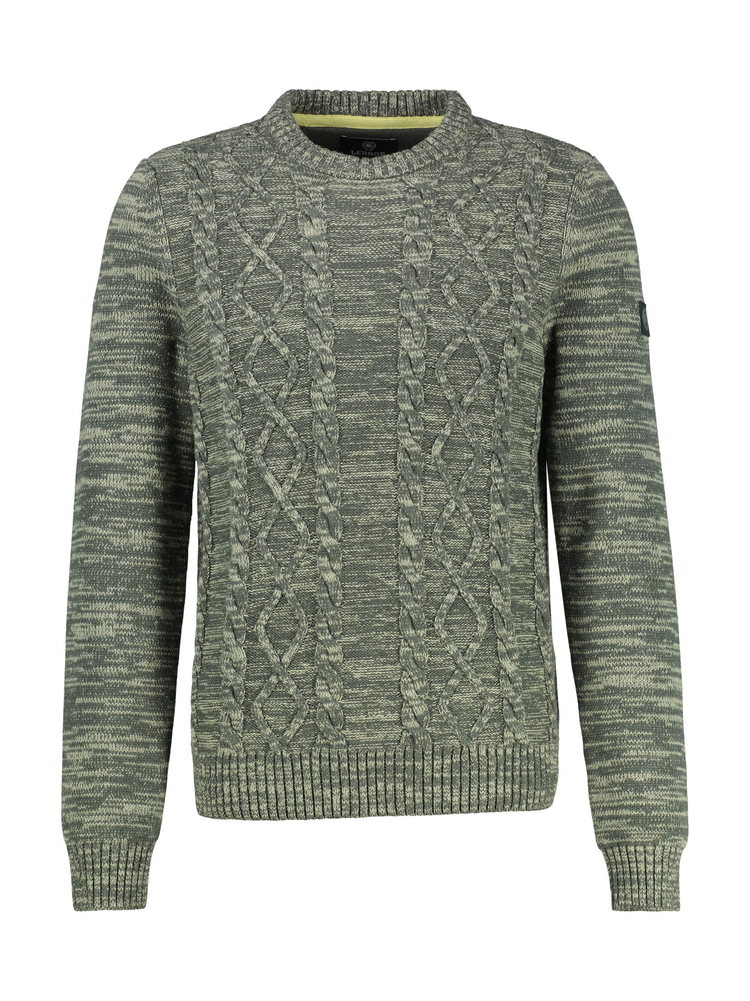 LERROS Strickpullover, meliert, mit Zopf-Muster von Lerros