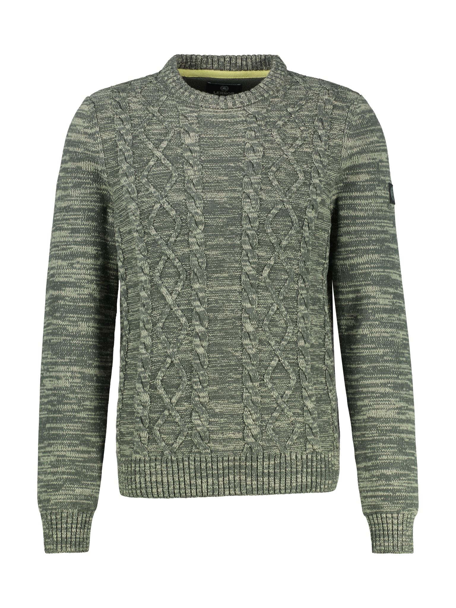 LERROS Strickpullover, meliert, mit Zopf-Muster LERROS Strickpullover, meliert, mit Zopf-Muster von Lerros