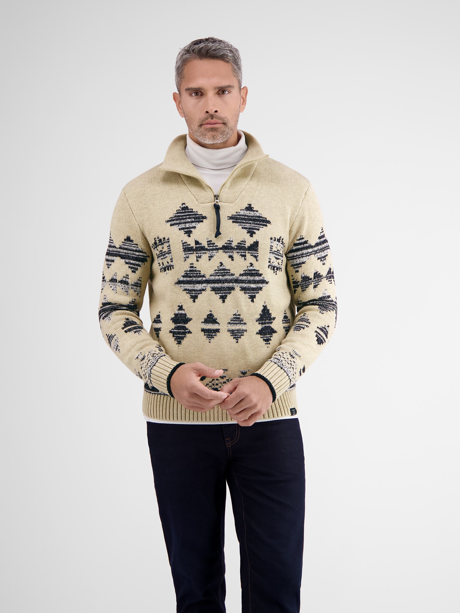 LERROS Strickpullover »LERROS Jaquardpullover mit Troyerkragen« LERROS Strickpullover »LERROS Jaquardpullover mit Troyerkragen« von Lerros