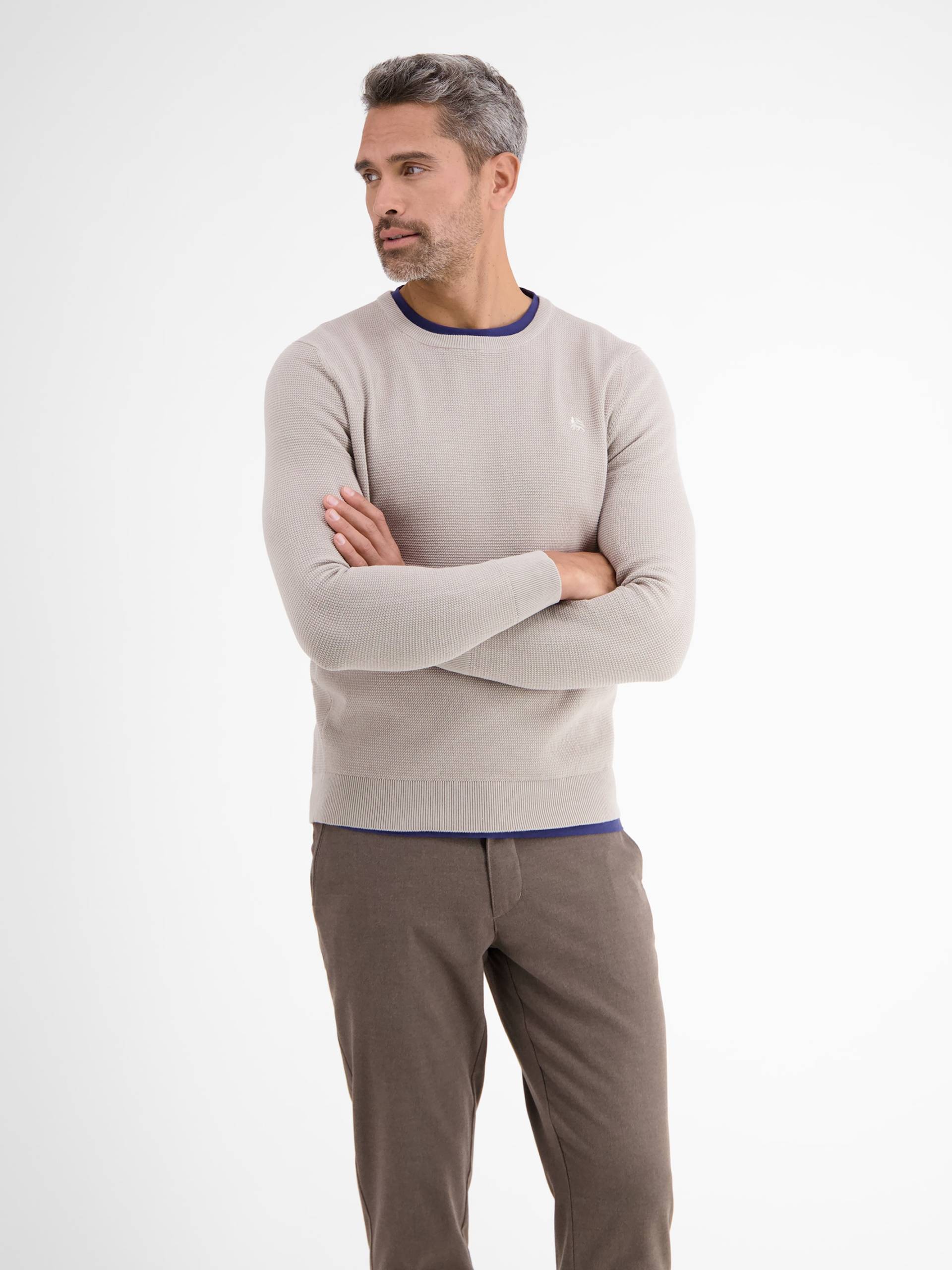 LERROS Strickpullover »LERROS Sportiver Crewneck-Strickpullover« von Lerros