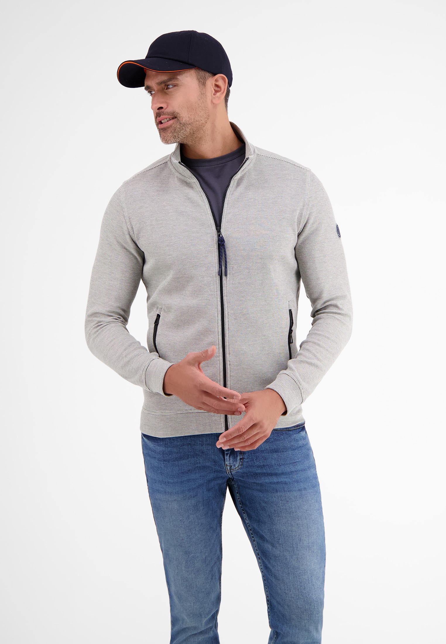 LERROS Sweatjacke »LERROS Sweatjacke in Rib-Optik« von Lerros